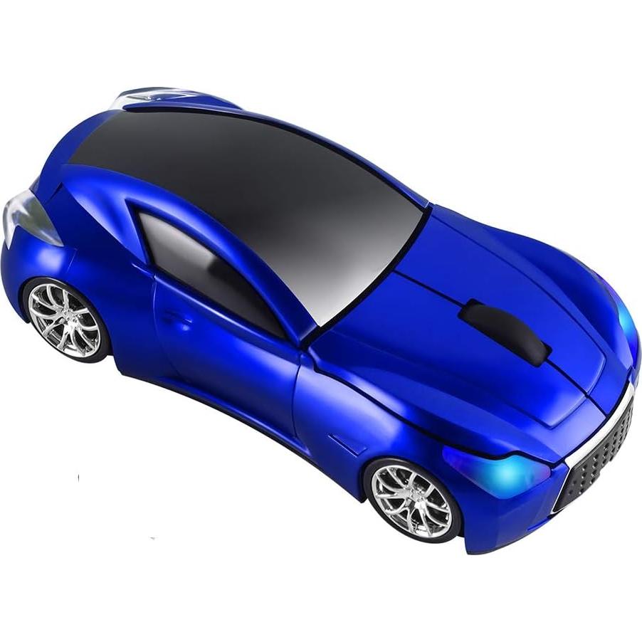 Ratón Inalámbrico Óptico USB Deportivo Azul 1600DPI 3 Botones