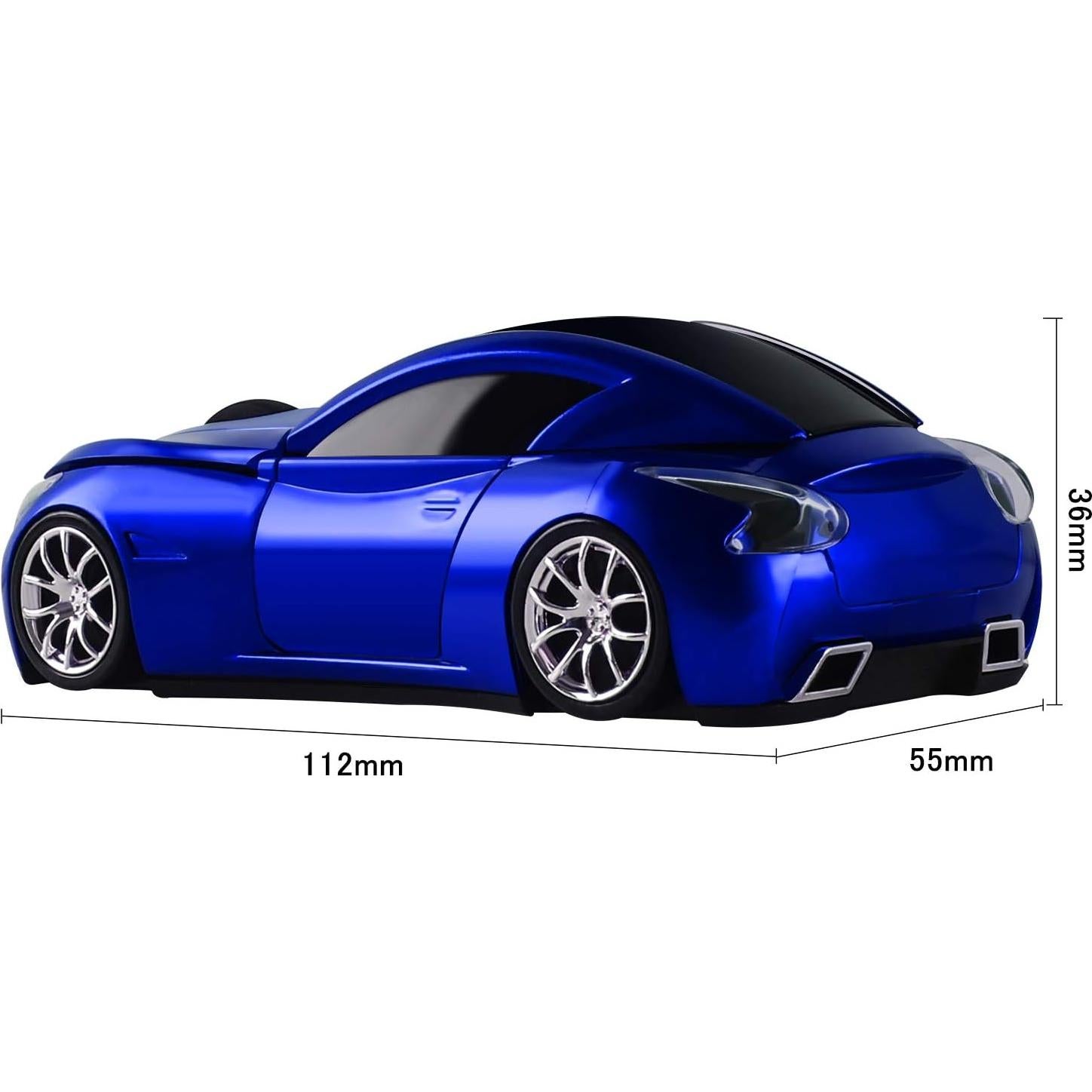 Ratón Inalámbrico Óptico USB Deportivo Azul 1600DPI 3 Botones