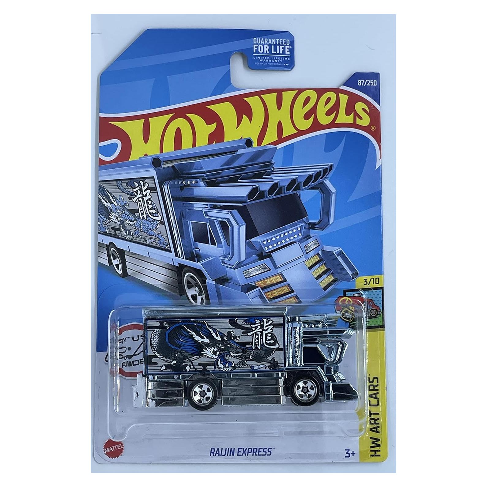 Hot Wheels Raijin Express 2022 HW Art Cars 1:64 Cromo Azul
