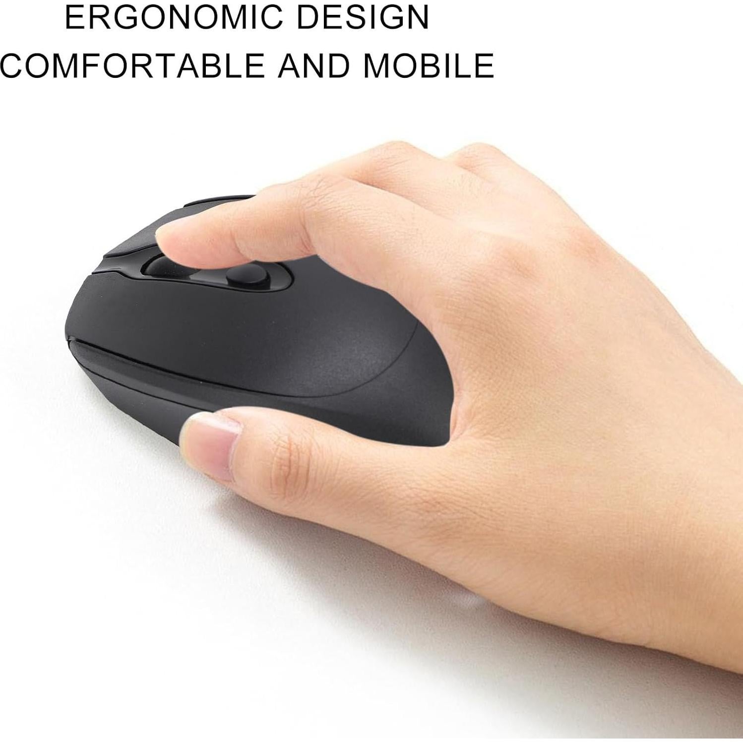 Ratón Inalámbrico Ergonómico XUMIUZIY Bluetooth 5.0 800-1600 DPI