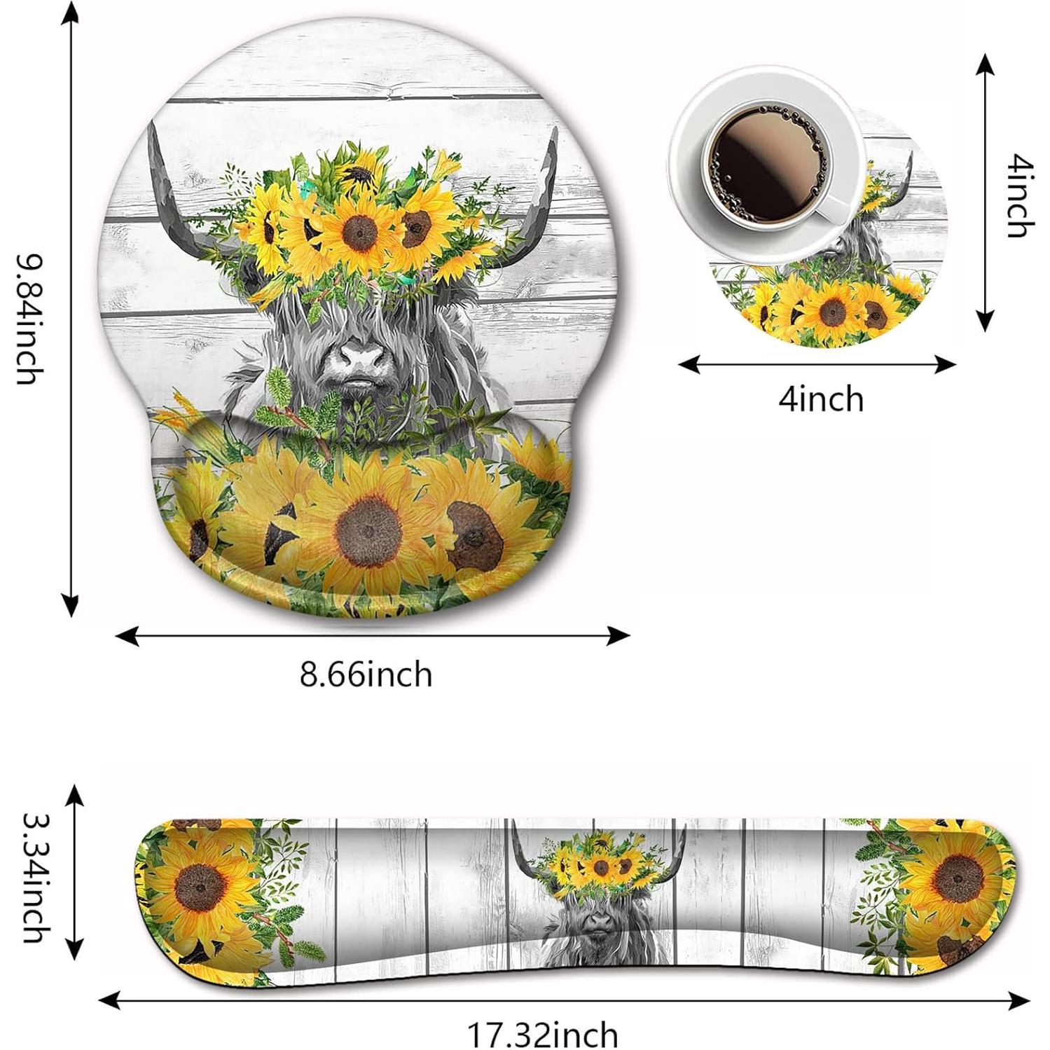 Alfombrilla de Ratón Ergonómica FDHHKJUKO con Soporte de Muñeca