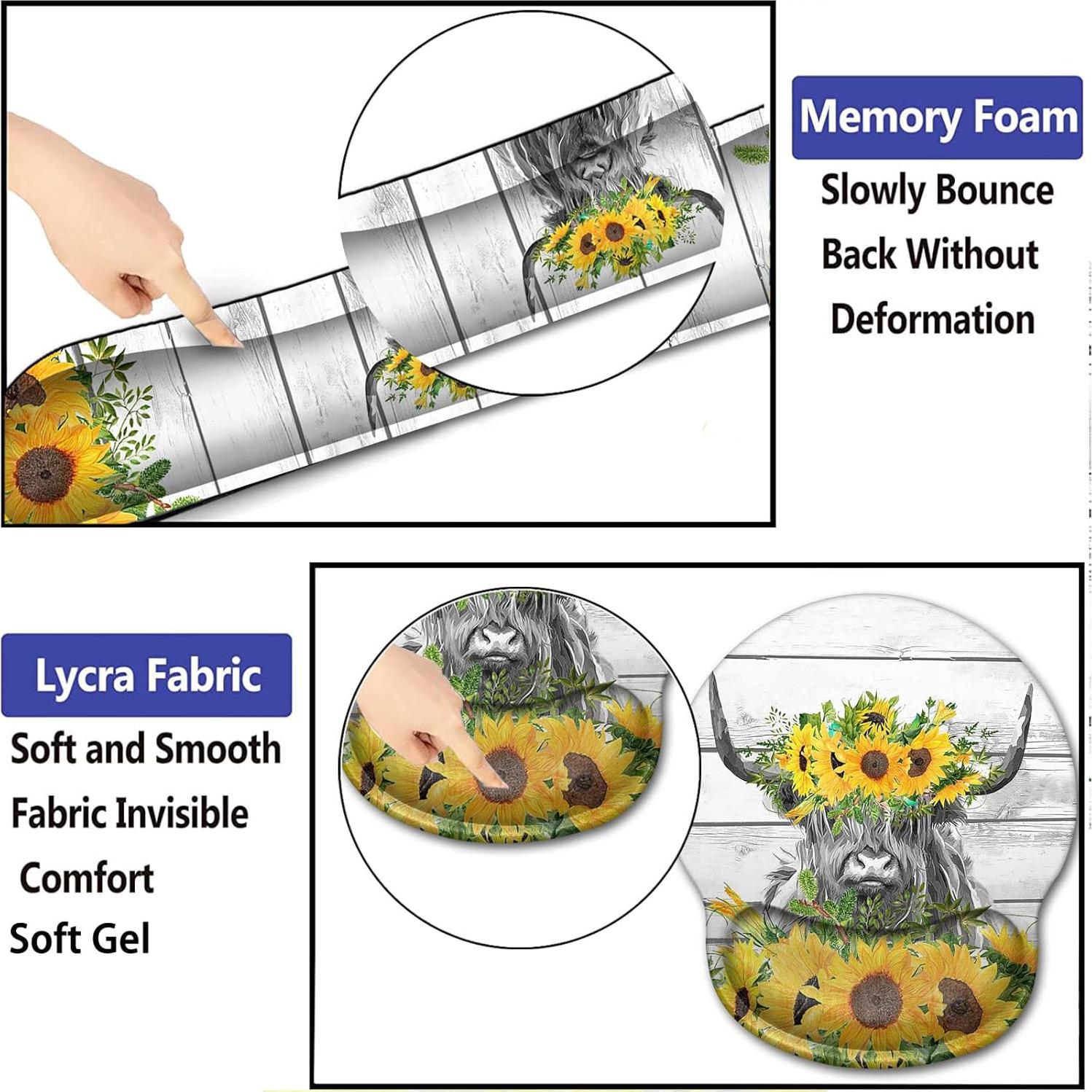 Alfombrilla de Ratón Ergonómica FDHHKJUKO con Soporte de Muñeca
