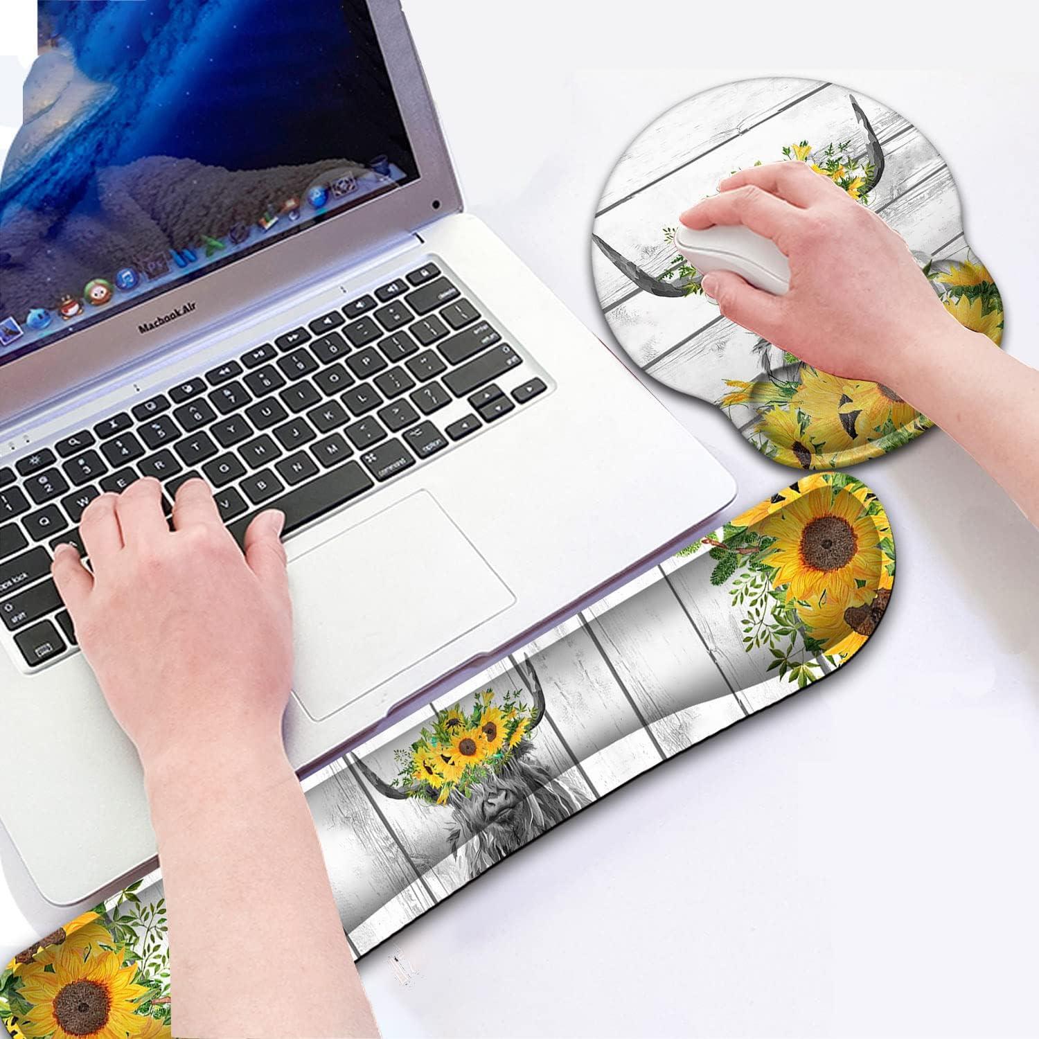 Alfombrilla de Ratón Ergonómica FDHHKJUKO con Soporte de Muñeca