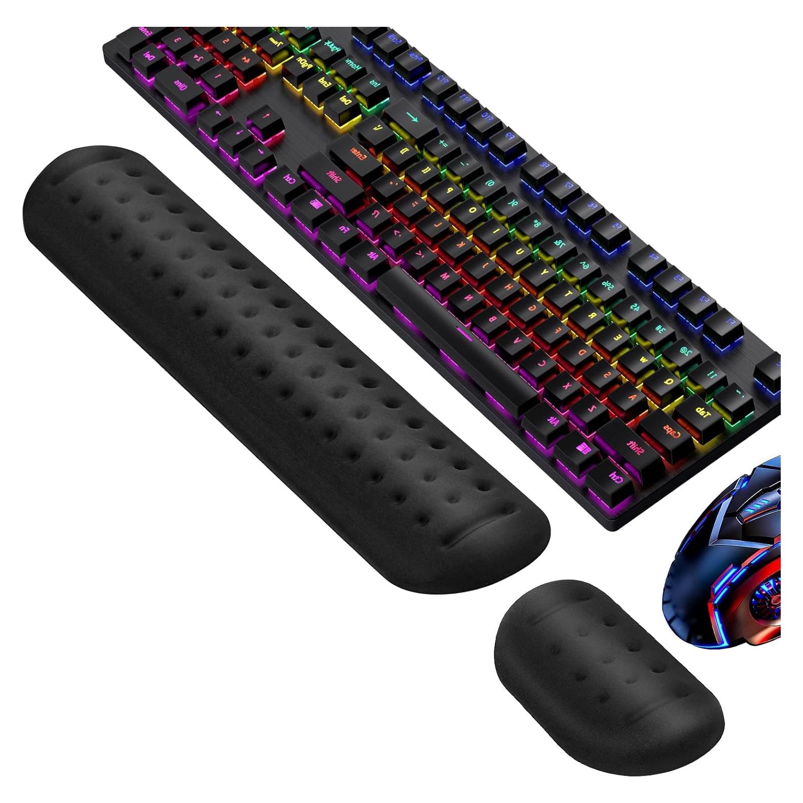 Reposamuñecas Ergonómico Tiguaim Ti-KWR01 Espuma Memoria Negro