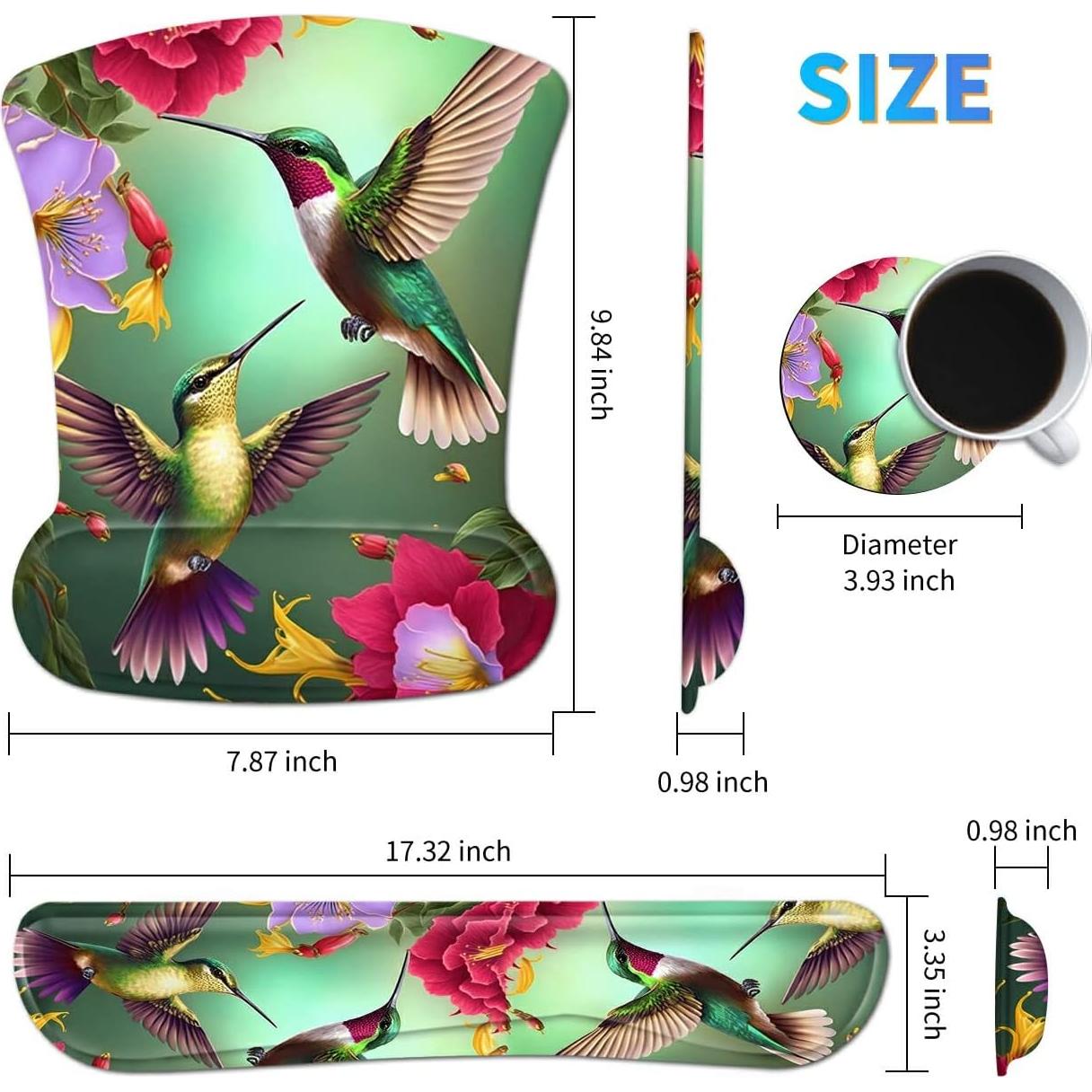 Alfombrilla de Ratón Ergonómica Dikoer con Soporte de Gel 25x20cm