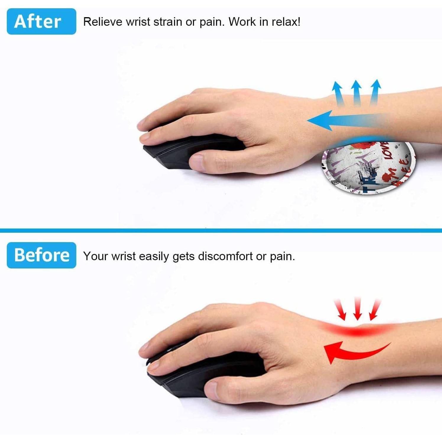 Alfombrilla de Ratón Grande Yuxcfhjfe XXL Ergonómica 80x30cm