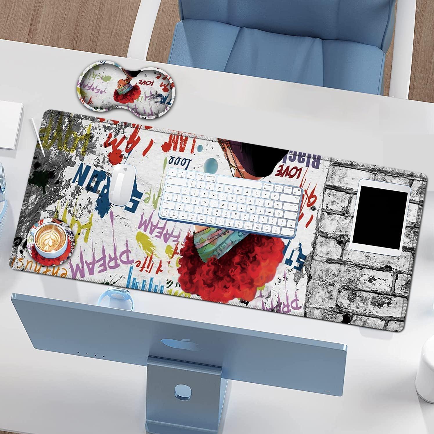 Alfombrilla de Ratón Grande Yuxcfhjfe XXL Ergonómica 80x30cm