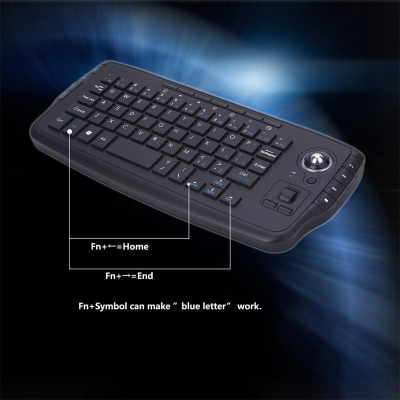 Teclado Inalámbrico Ergonómico JOMAA TK5 con Trackball 1200dpi