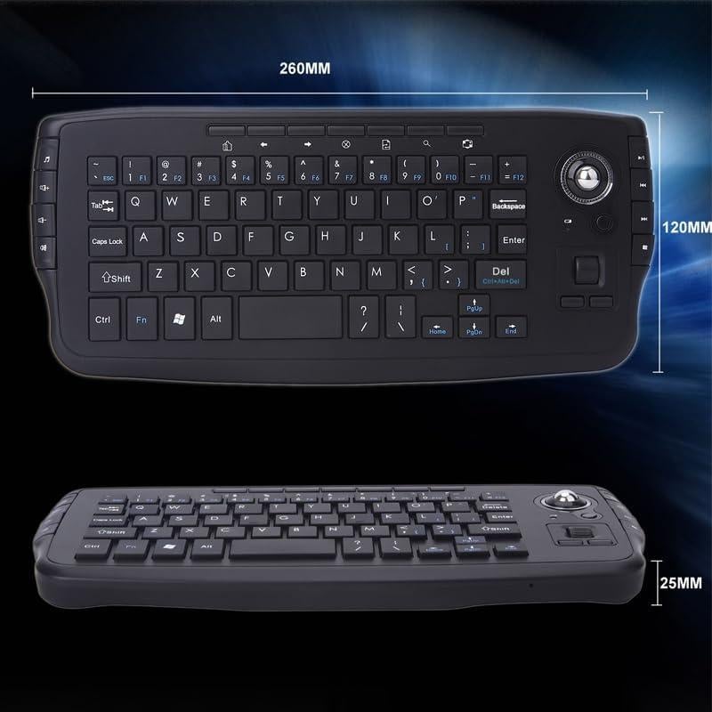 Teclado Inalámbrico Ergonómico JOMAA TK5 con Trackball 1200dpi