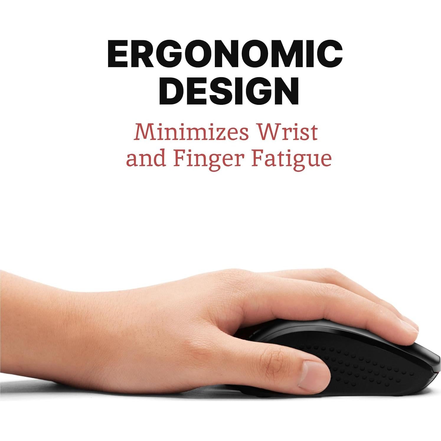 Ratón Inalámbrico Silencioso SHHHMOUSE Negro y Rojo