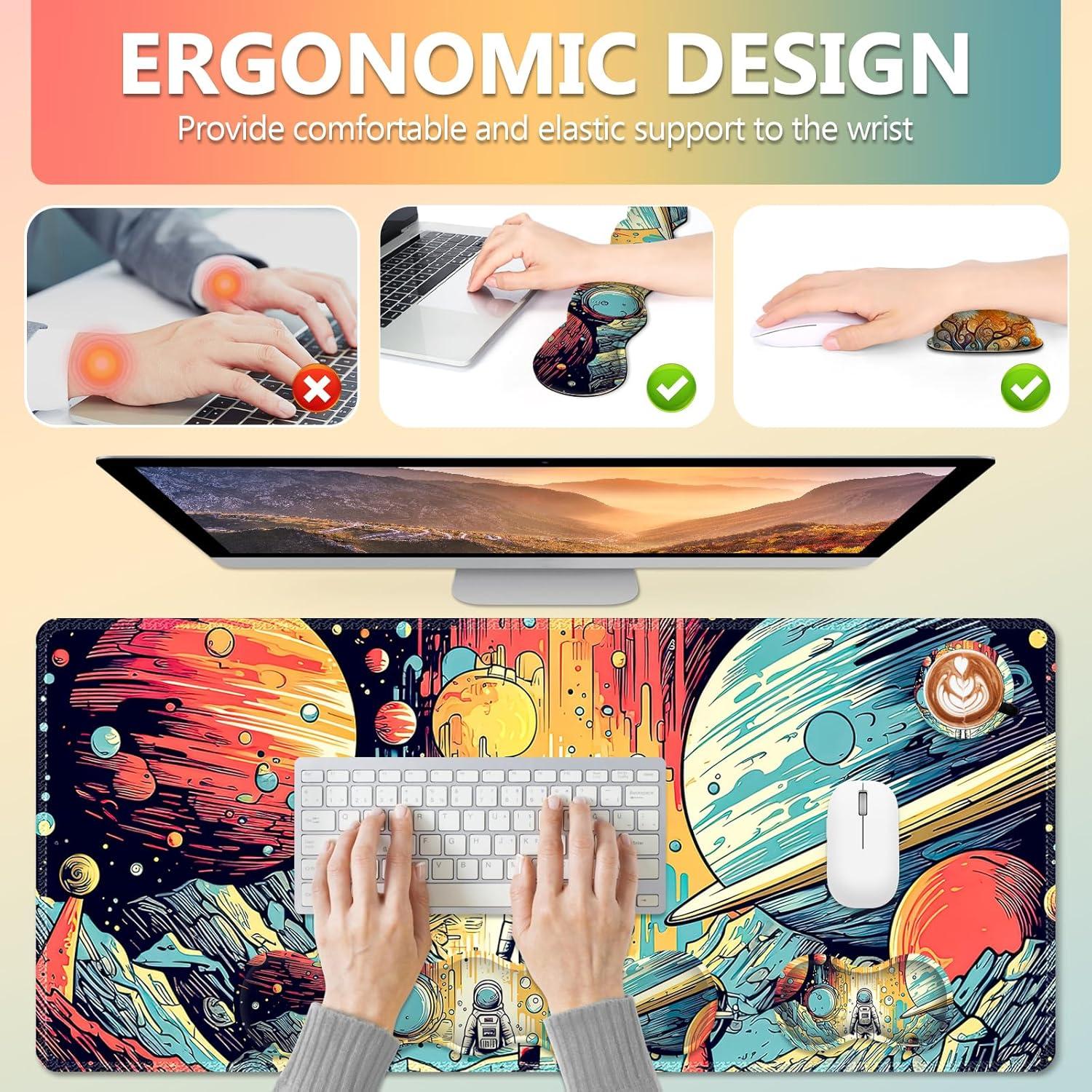 Juego de Alfombrilla de Escritorio AIMSA XXL 4 en 1 Astronauta