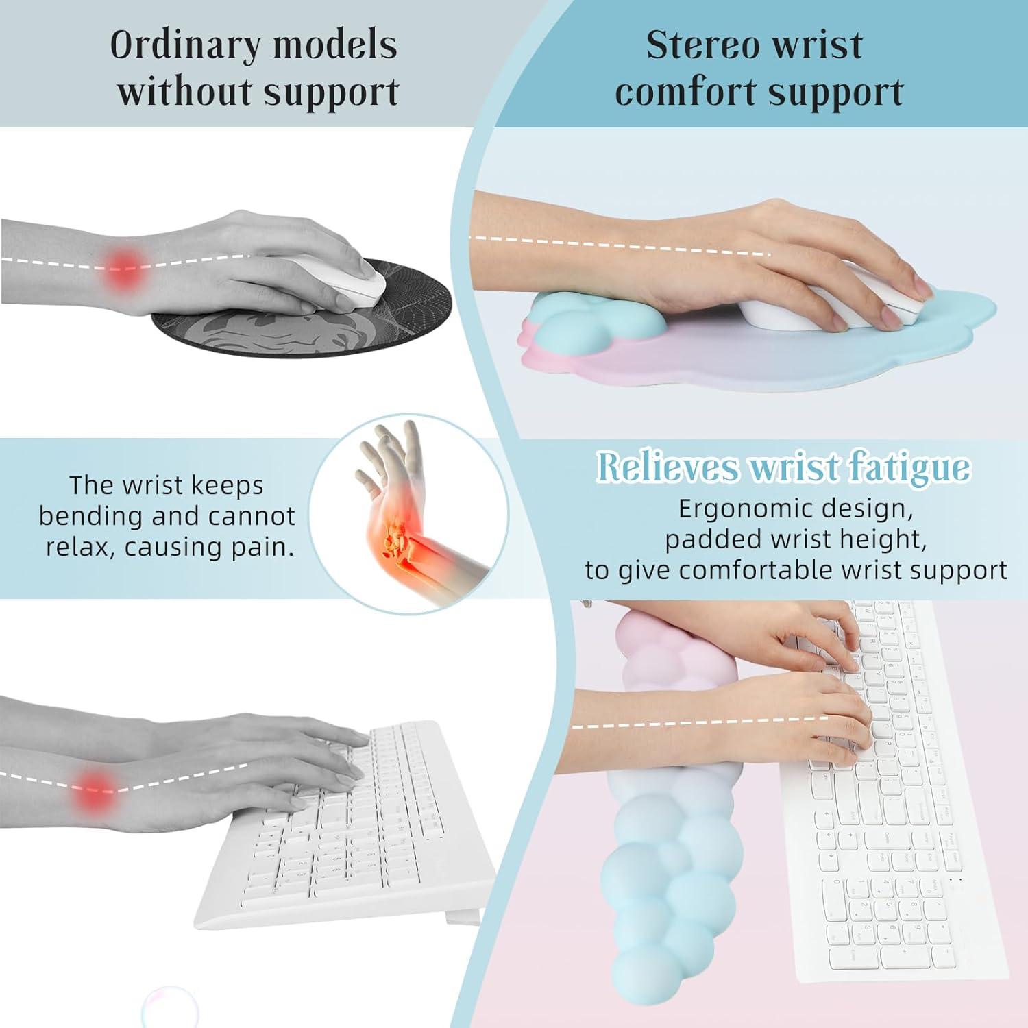 Reposamuñecas ergonómico Tesrin en forma de nube 3 en 1