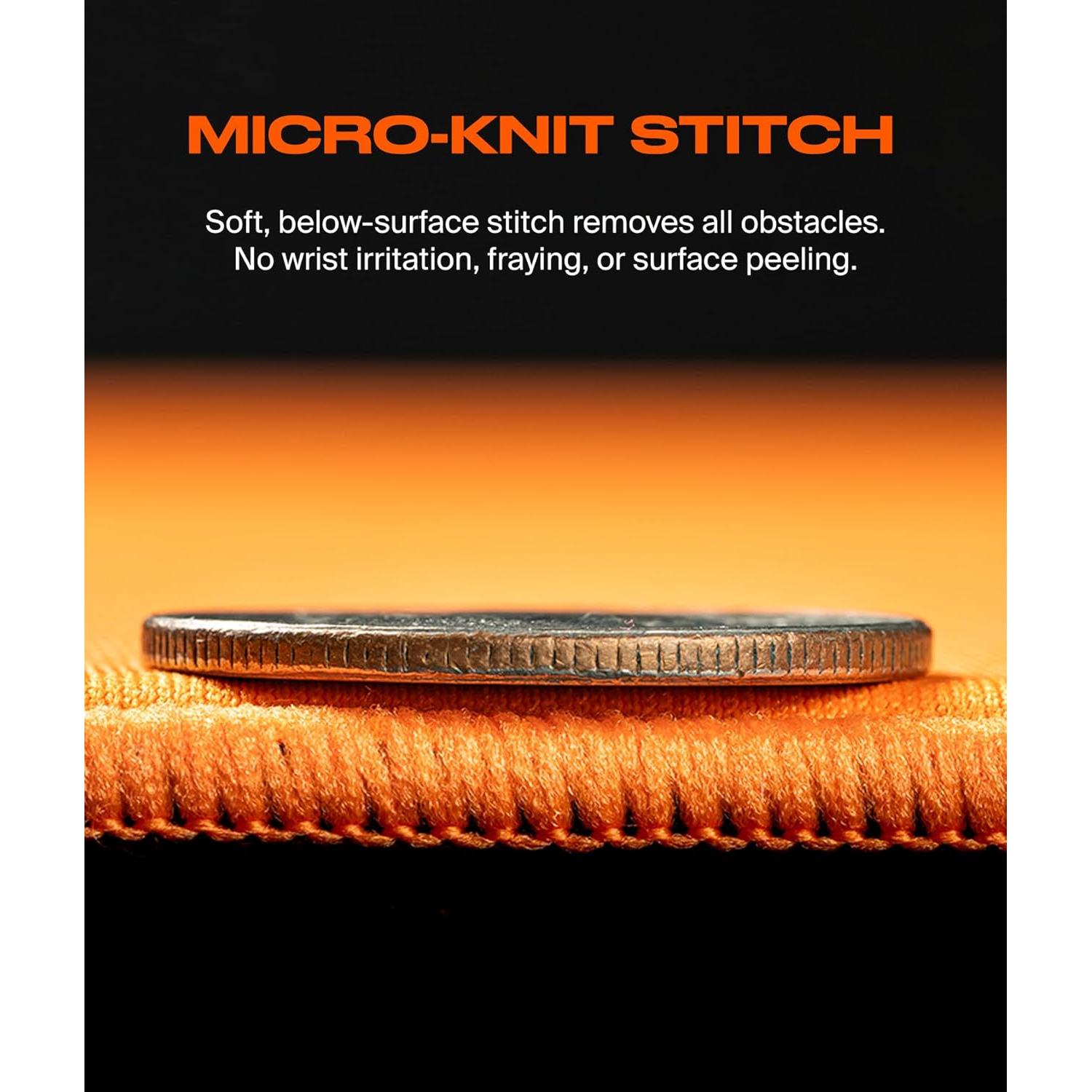 Fnatic MAX FOCUS3 L Pro Gaming Mouse Pad, Sunrise Orange Smooth Cloth Control Surface, Water Resistant Coating, with Non-Slip PORON Foam Base & Micro-Knit Stitched Edges (Size 18.9" x 15.85" x 0.24")