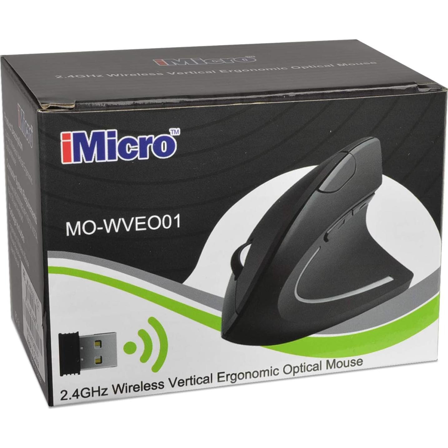 Ratón Ergonómico Inalámbrico iMicro MO-WVEO01 86g