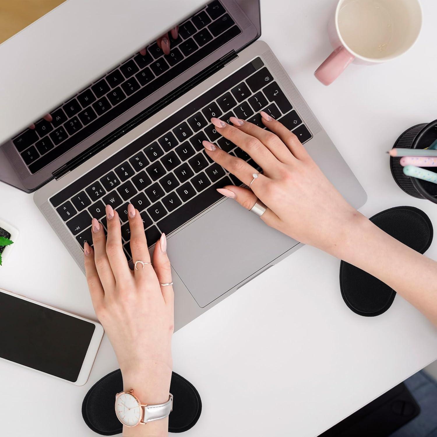 2 Pcs Alfombrilla de Ratón Ergonómica con Reposamuñecas CIATBYYJ