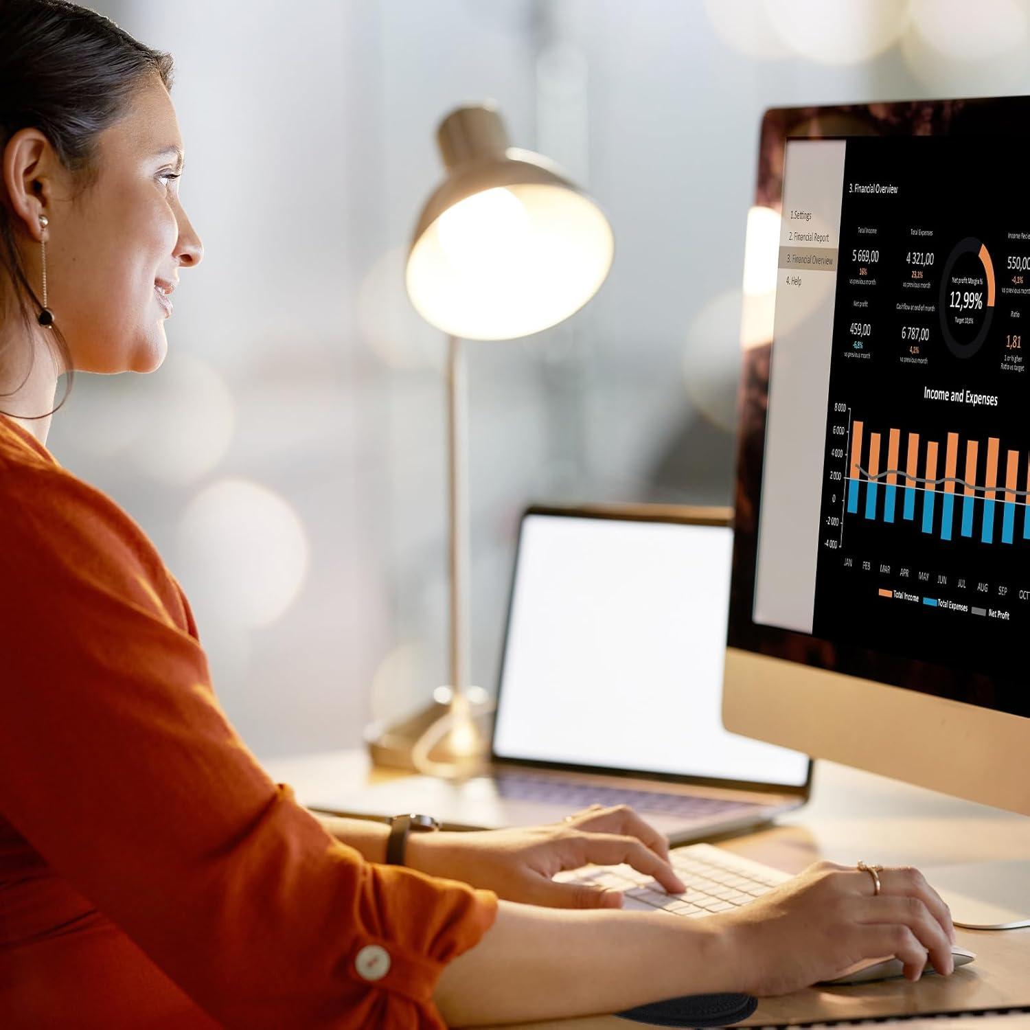 2 Pcs Alfombrilla de Ratón Ergonómica con Reposamuñecas CIATBYYJ