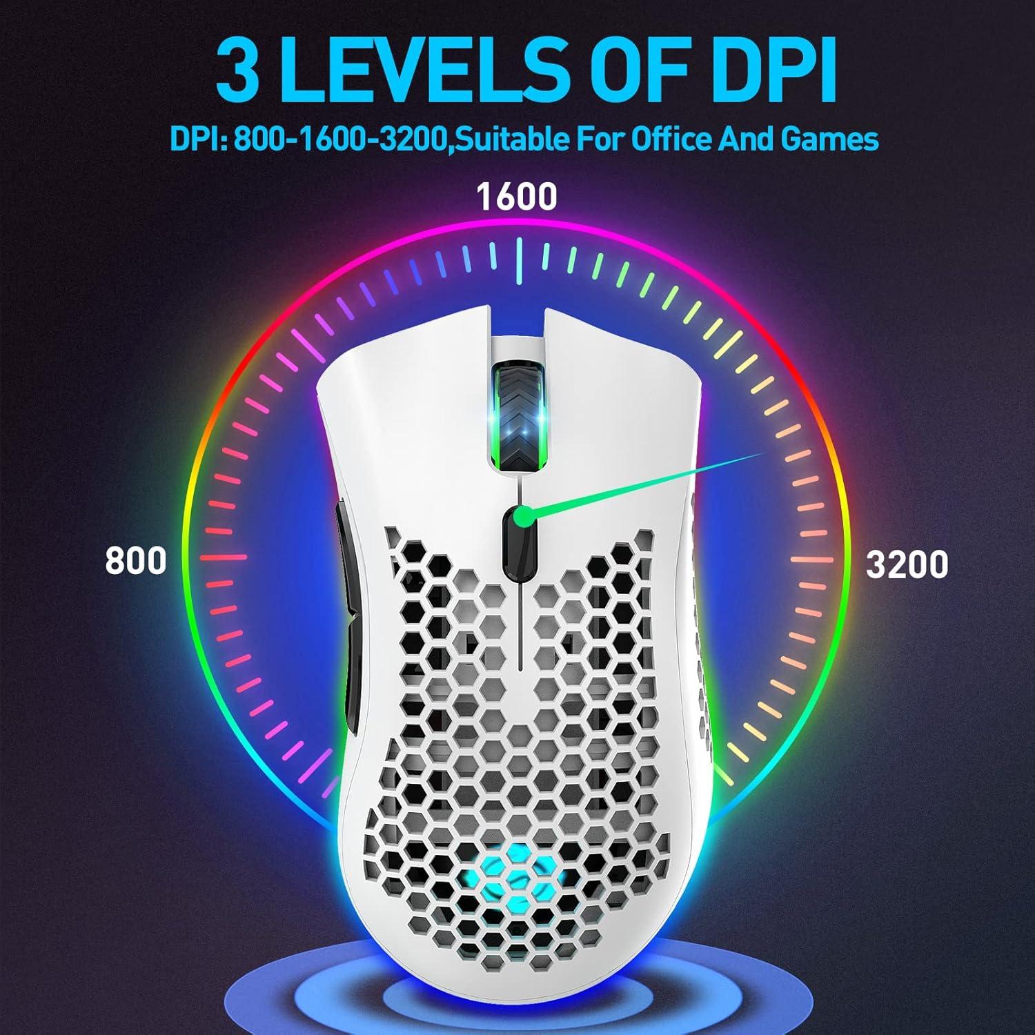 Ratón Gaming Inalámbrico RGB Shenzhenshi Aipaisi 3200 DPI