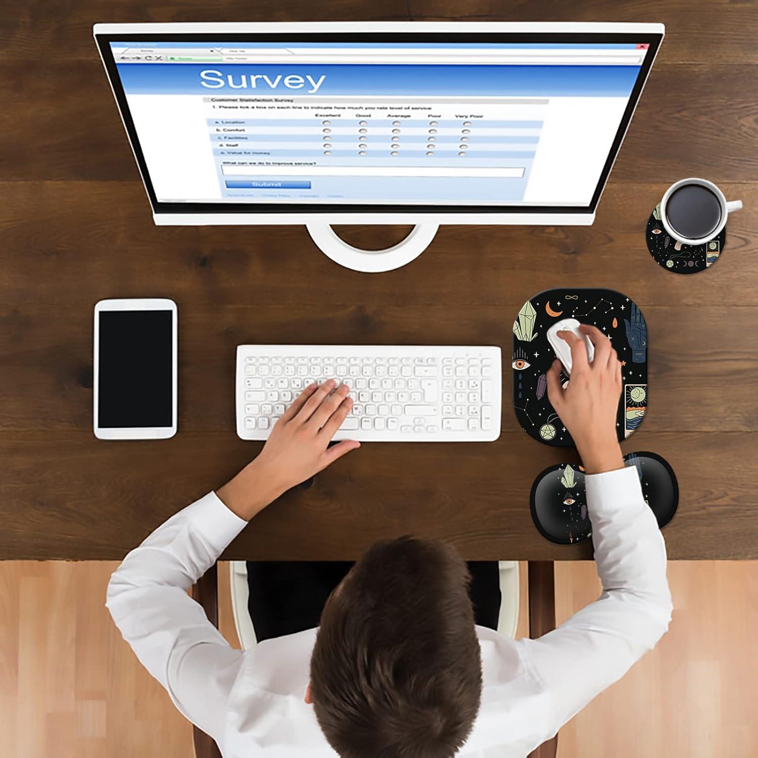 Juego de Alfombrilla de Ratón Pequeña 3 en 1 Ergonómico Ouija