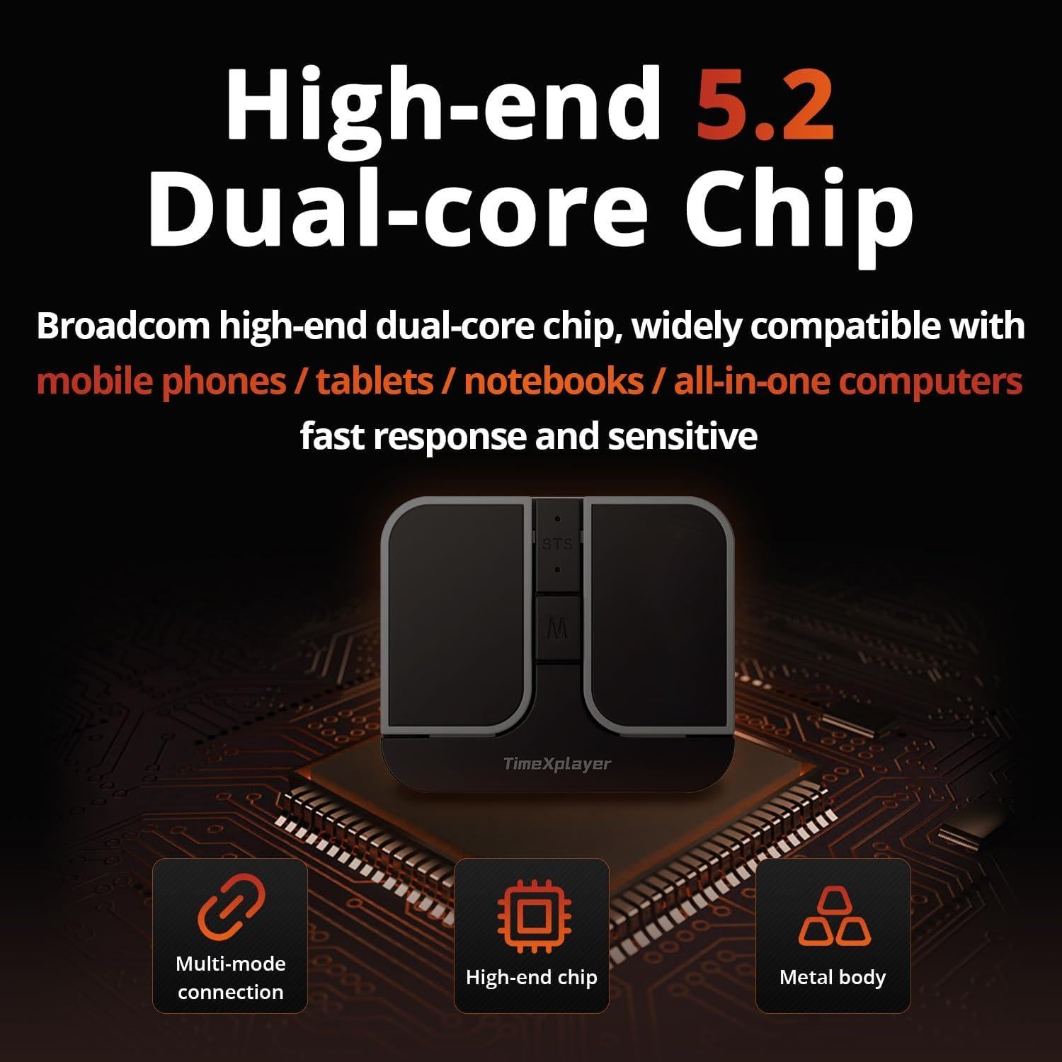 Mini Ratón Cuadrado TIMEXPLAYER Inalámbrico Bluetooth Plata