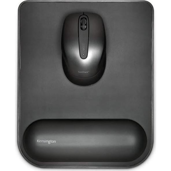 Kensington Mousepad with ErgoSoft Wrist Rest Support for Home Office, Black - Mouse mat, Gel-Cushioned Non-Slip Padding, Aids Wrist Alignment, Certified for Safety and Compliance
