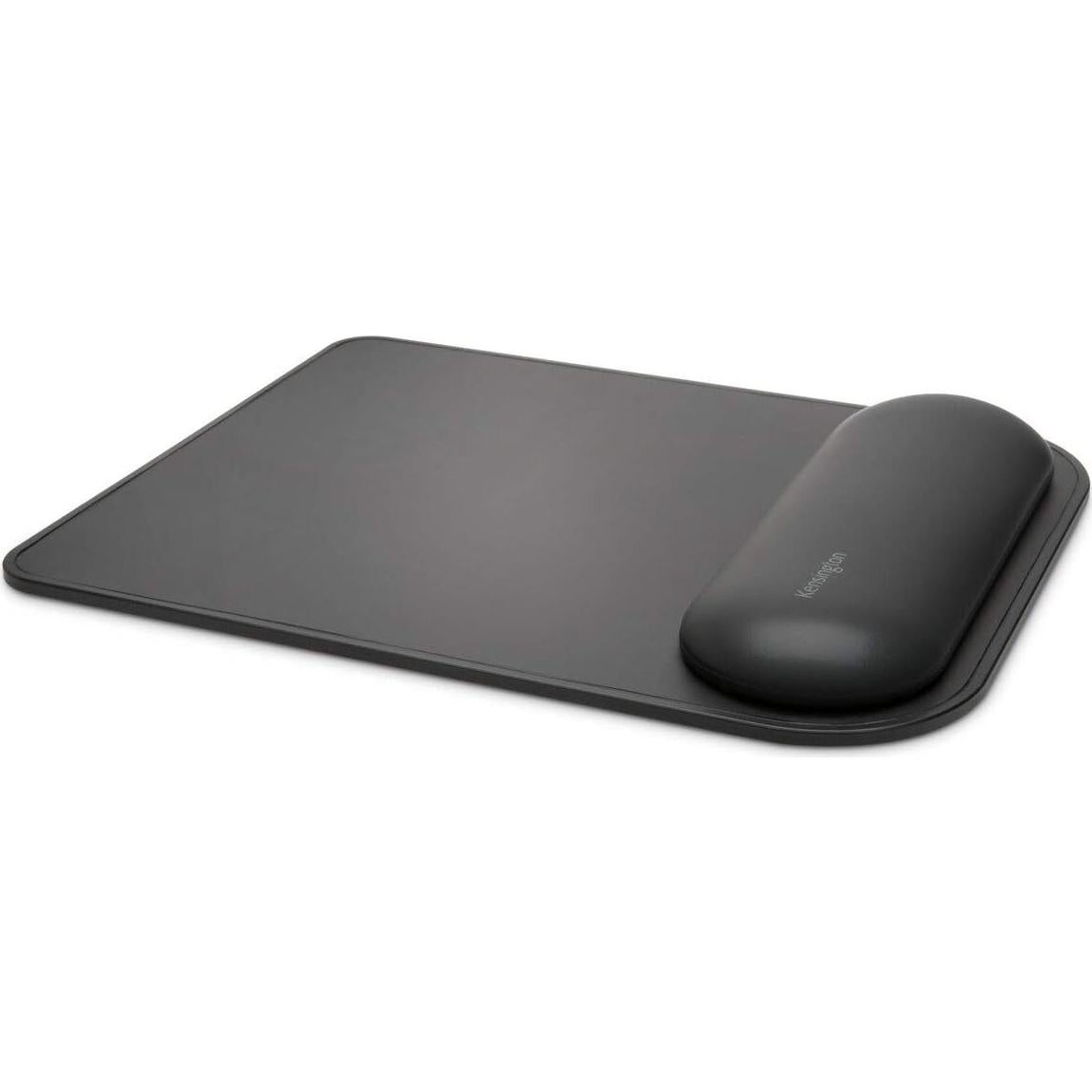 Kensington Mousepad with ErgoSoft Wrist Rest Support for Home Office, Black - Mouse mat, Gel-Cushioned Non-Slip Padding, Aids Wrist Alignment, Certified for Safety and Compliance