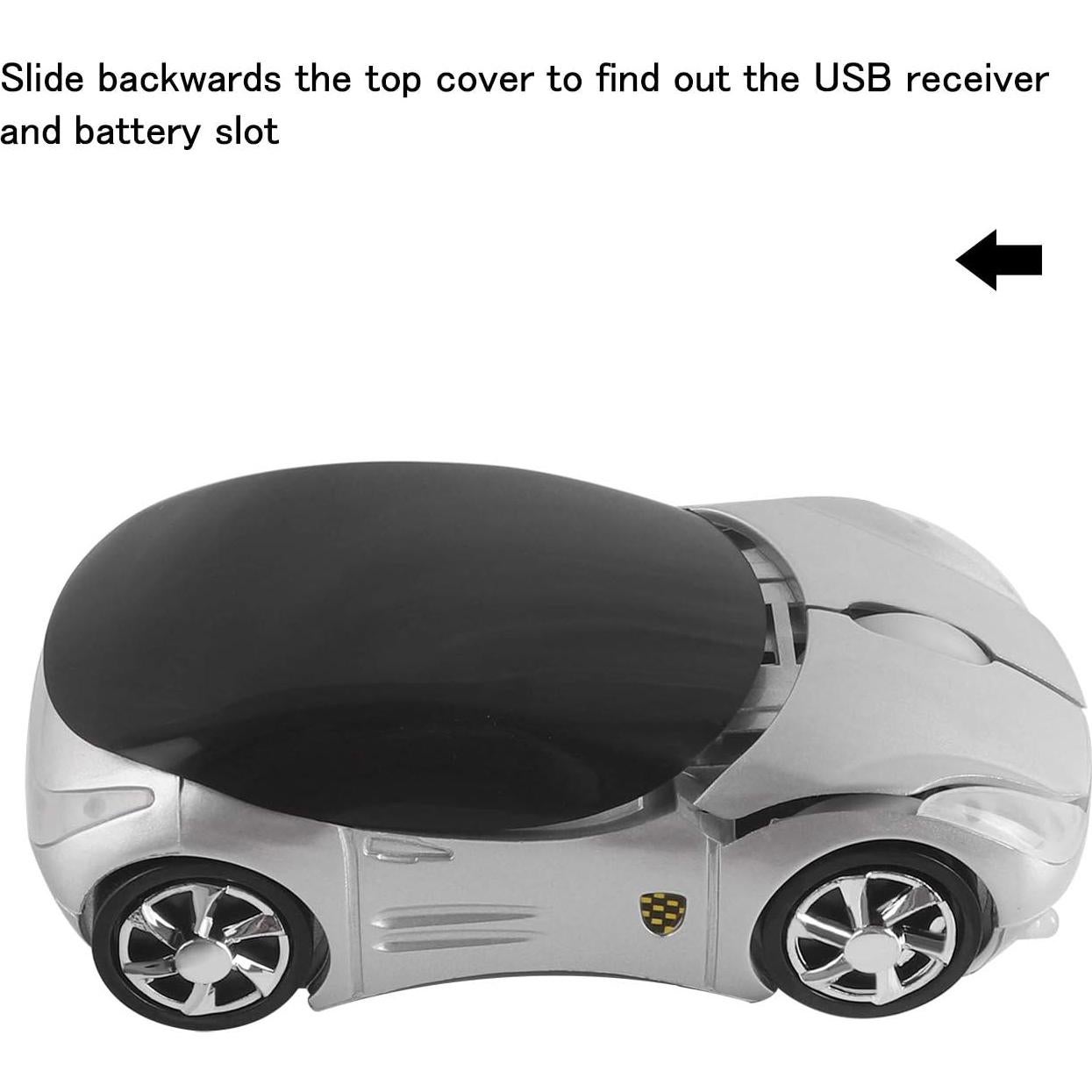 Ratón Inalámbrico EALEK 2.4GHz Óptico Ergonómico Plateado