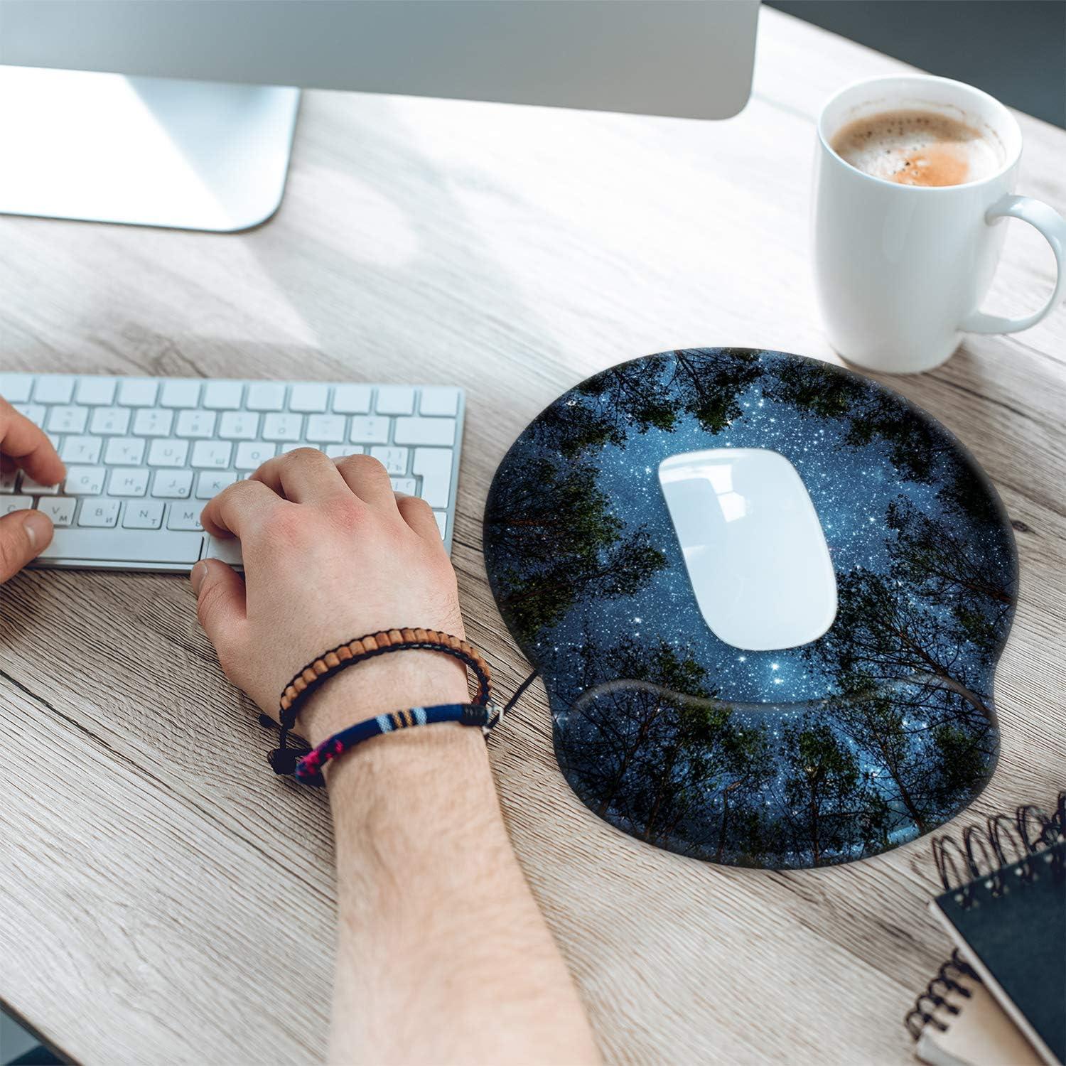 Almohadilla de Ratón Ergonómica iDonzon Azul con Soporte de Gel