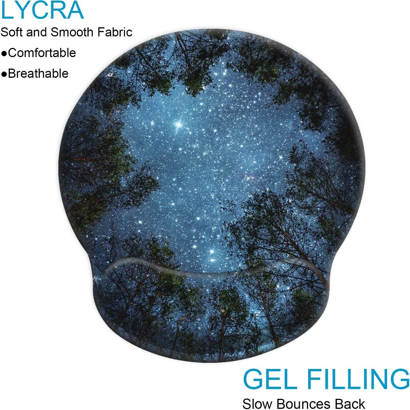 Almohadilla de Ratón Ergonómica iDonzon Azul con Soporte de Gel