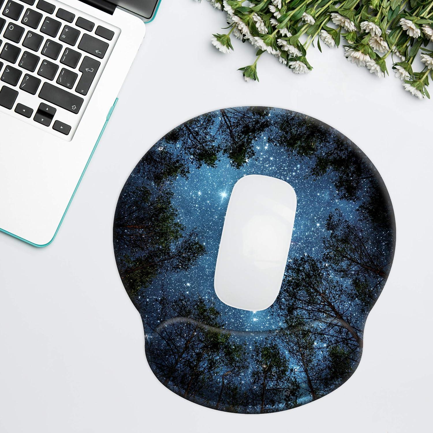 Almohadilla de Ratón Ergonómica iDonzon Azul con Soporte de Gel