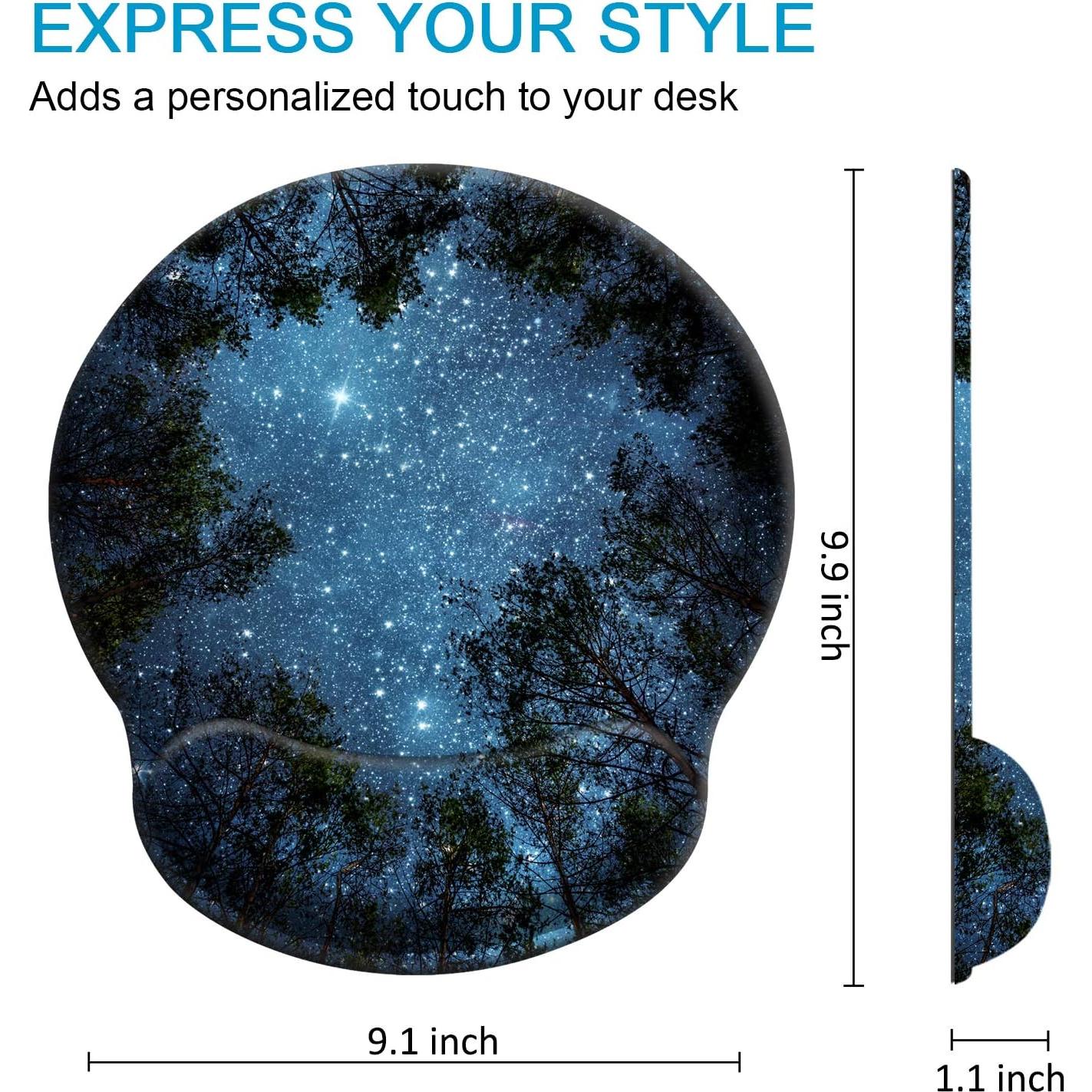 Almohadilla de Ratón Ergonómica iDonzon Azul con Soporte de Gel