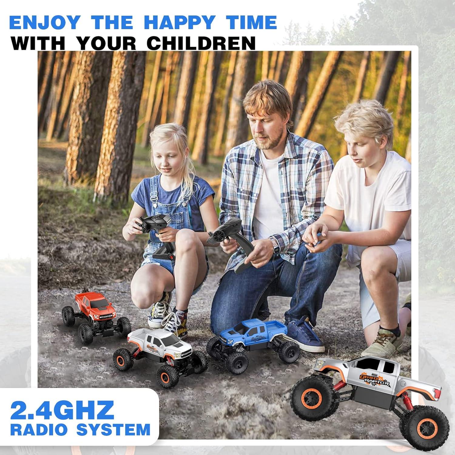 Coche RC 4WD DOUBLE E Ford Raptor F150 28 cm Azul