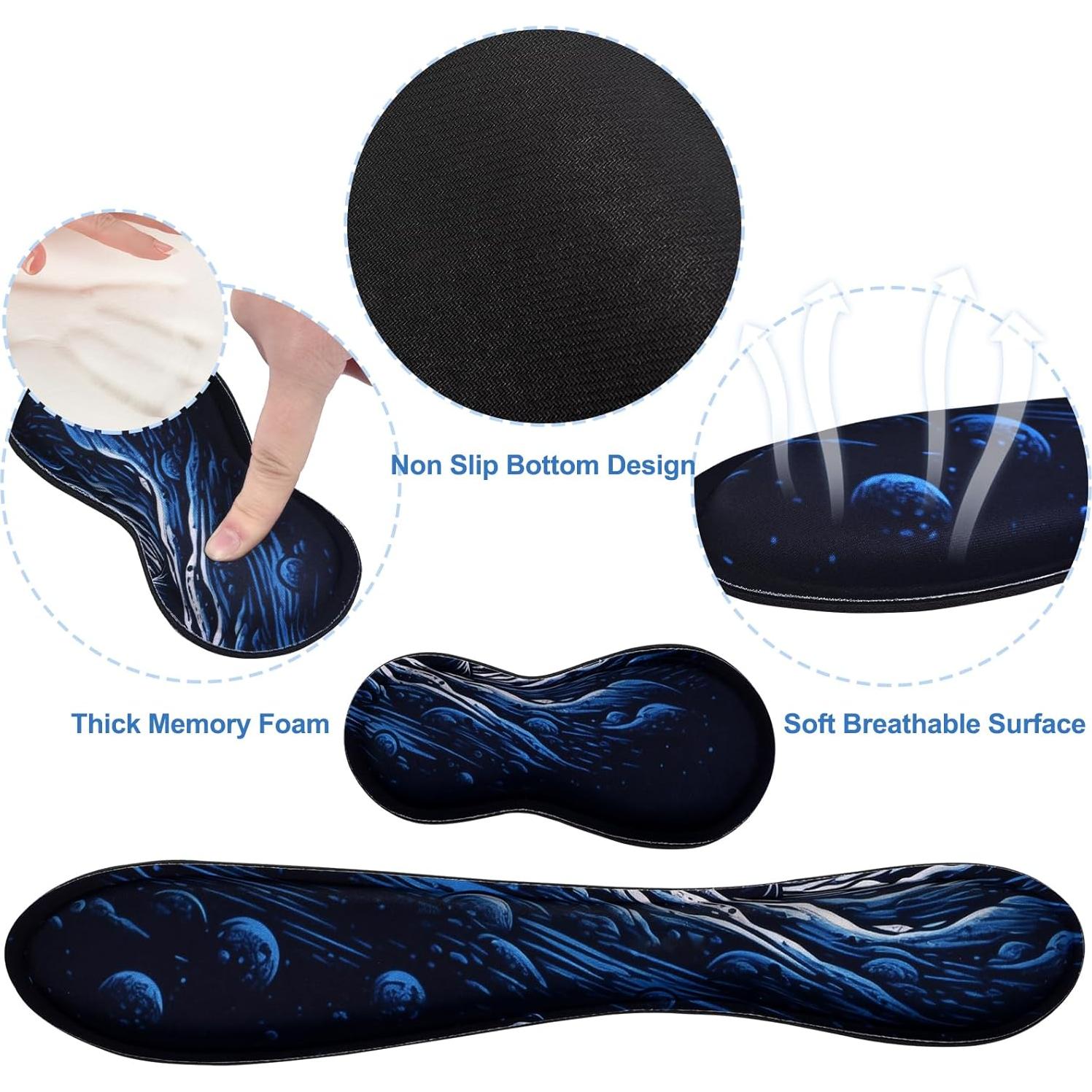 Conjunto Almohadilla Ergonómica MEGREZ para Ratón y Teclado