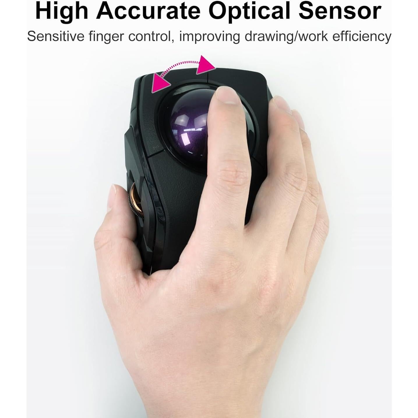 Bola de Reemplazo SANWA 44mm para Ratones Trackball Púrpura