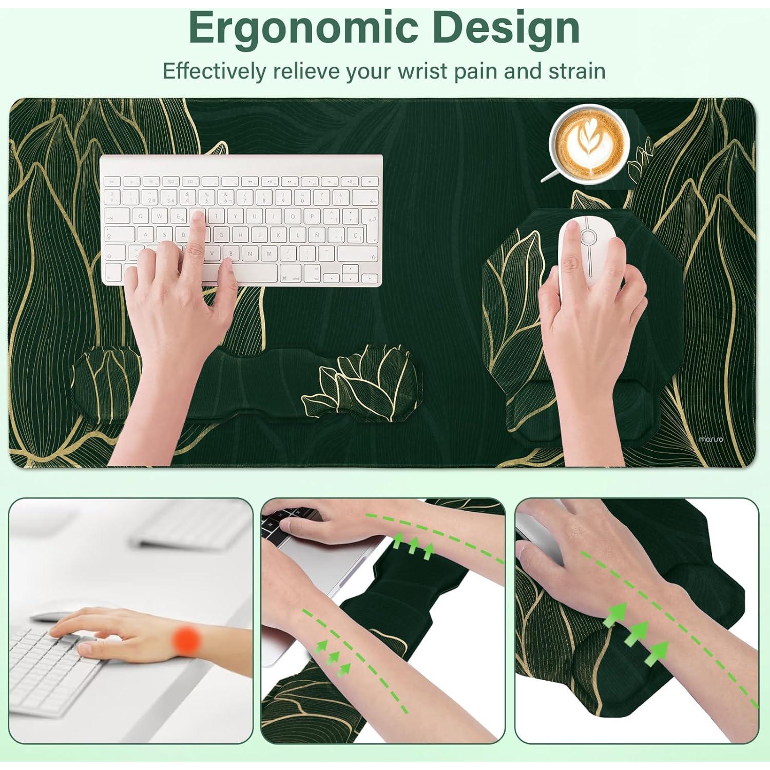 Almohadilla de Juego MOSISO Grande con Soporte para Muñeca