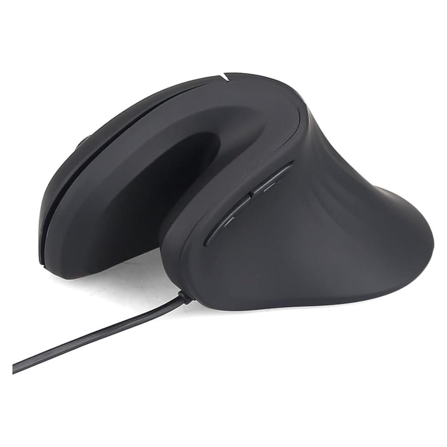 Ratón Vertical Ergonómico HXMJ USB 1.5m Clic Silencioso Negro