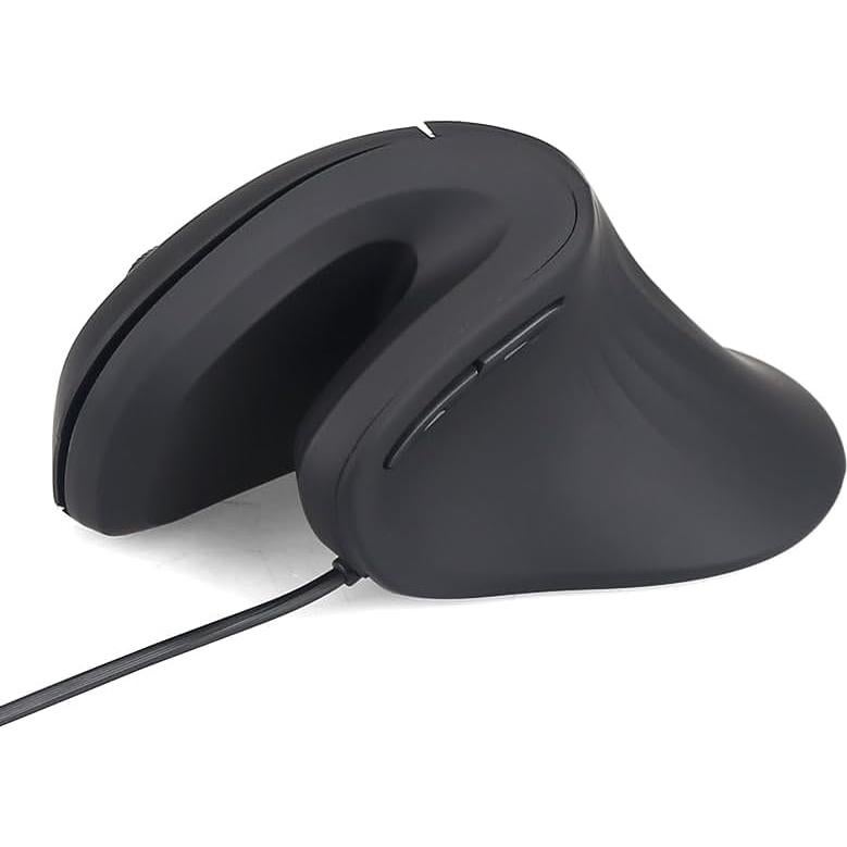 Ratón Vertical Ergonómico HXMJ USB 1.5m Clic Silencioso Negro