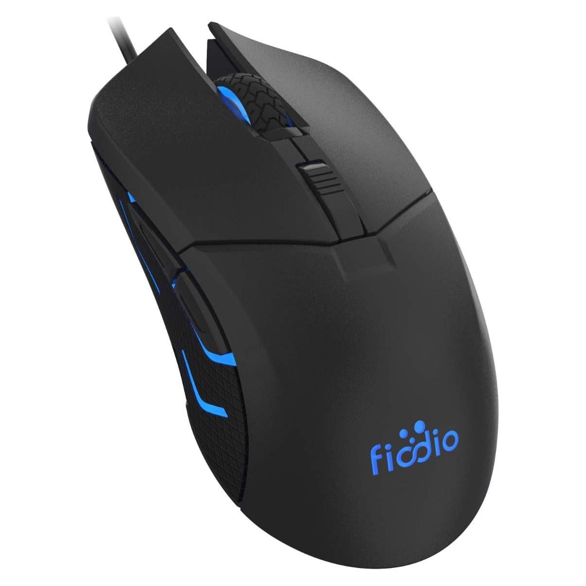 Ratón Gaming Fiodio F260 USB Ergonómico 5500 DPI RGB Negro