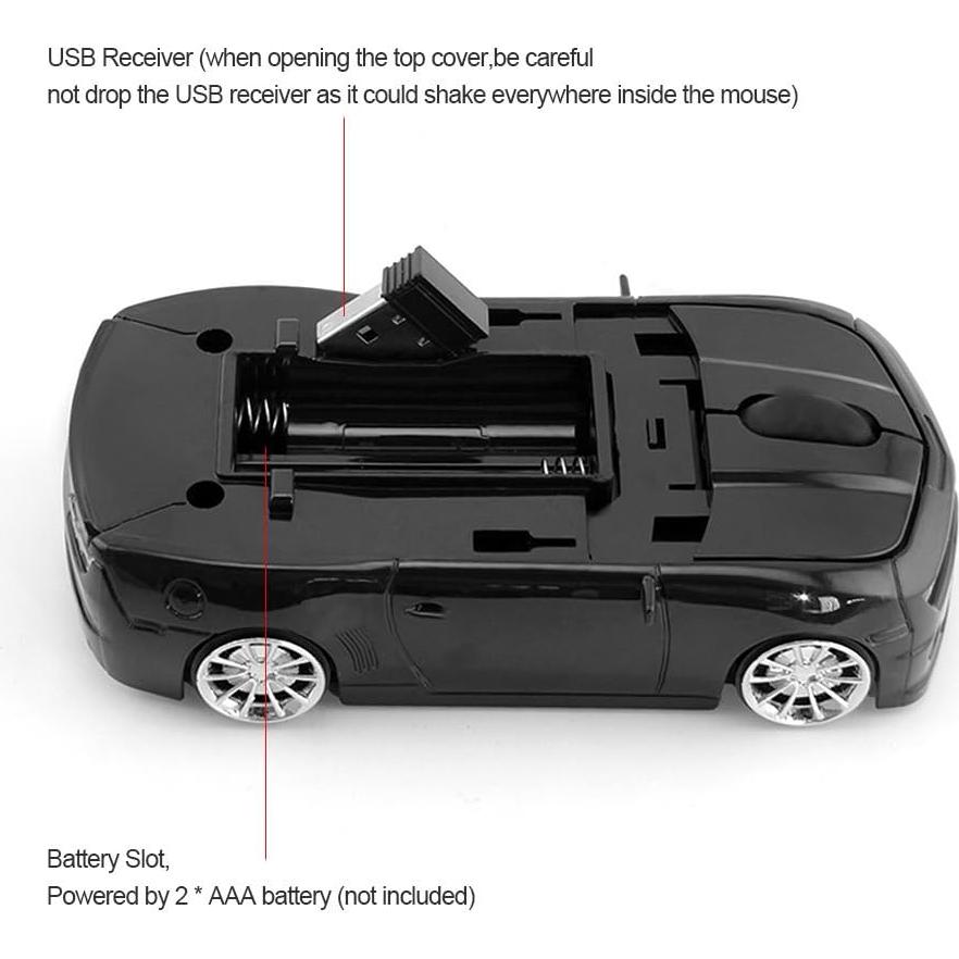 Ratón Inalámbrico 3D Óptico Aikchi Negro Ergonómico