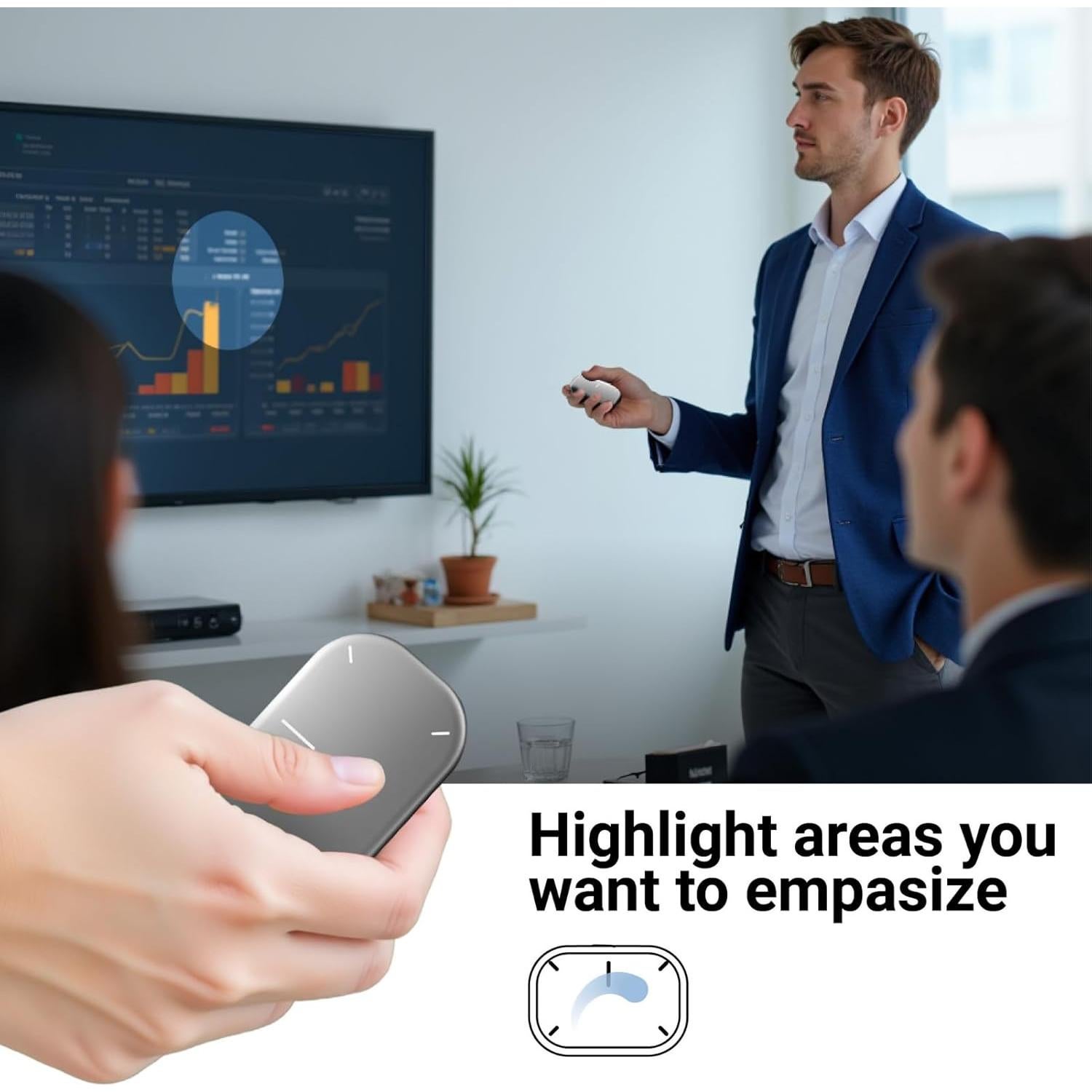 Ratón Bluetooth CheerDots2 Desmontable con Touchpad y Puntero Lásers