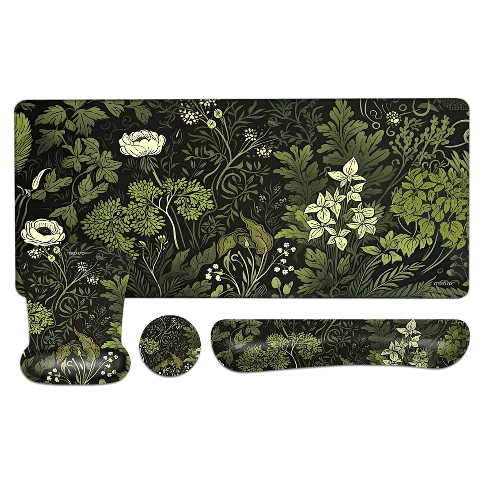 Conjunto de Alfombrilla de Escritorio MOSISO Ergonómica 4 Piezas