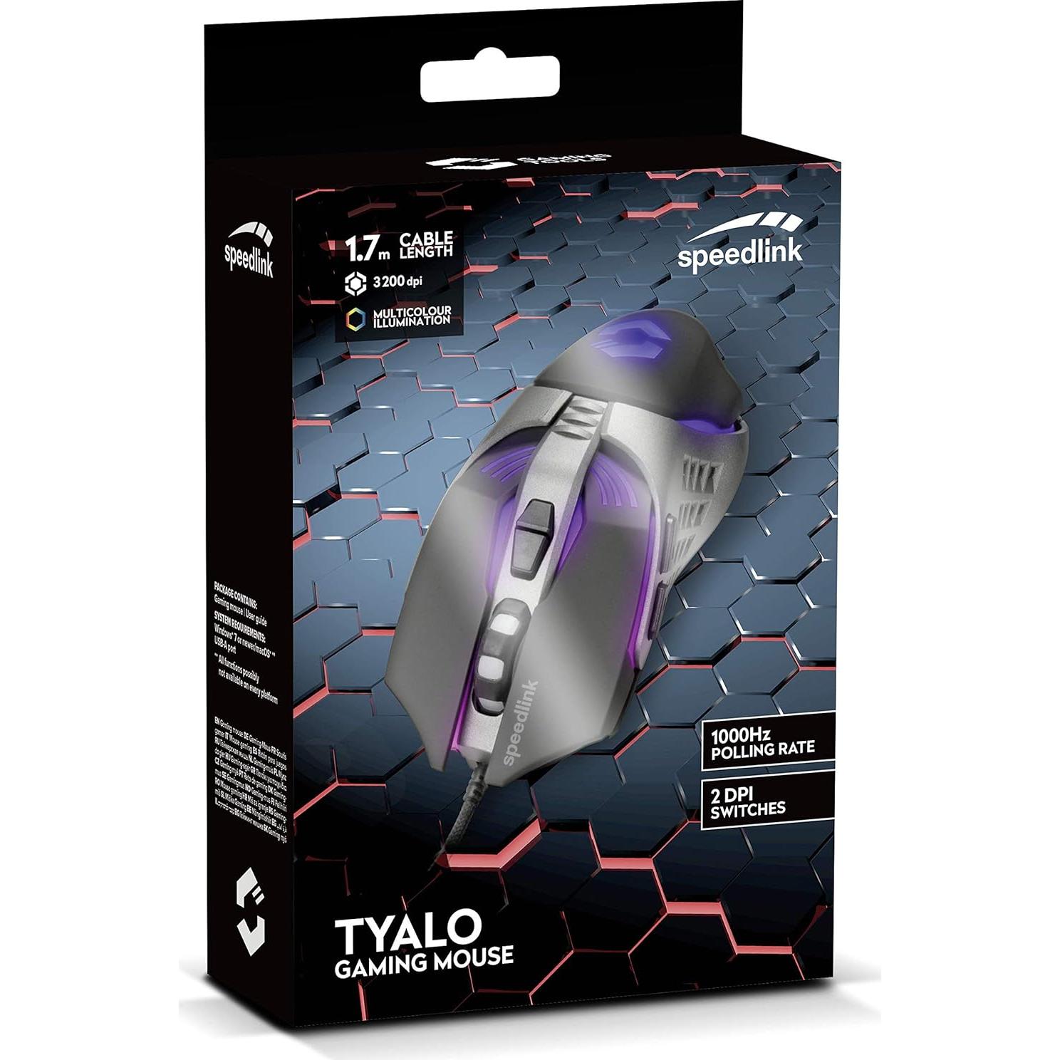 Ratón Gaming LED Multicolor Speedlink TYALO 3200dpi 5 Botones