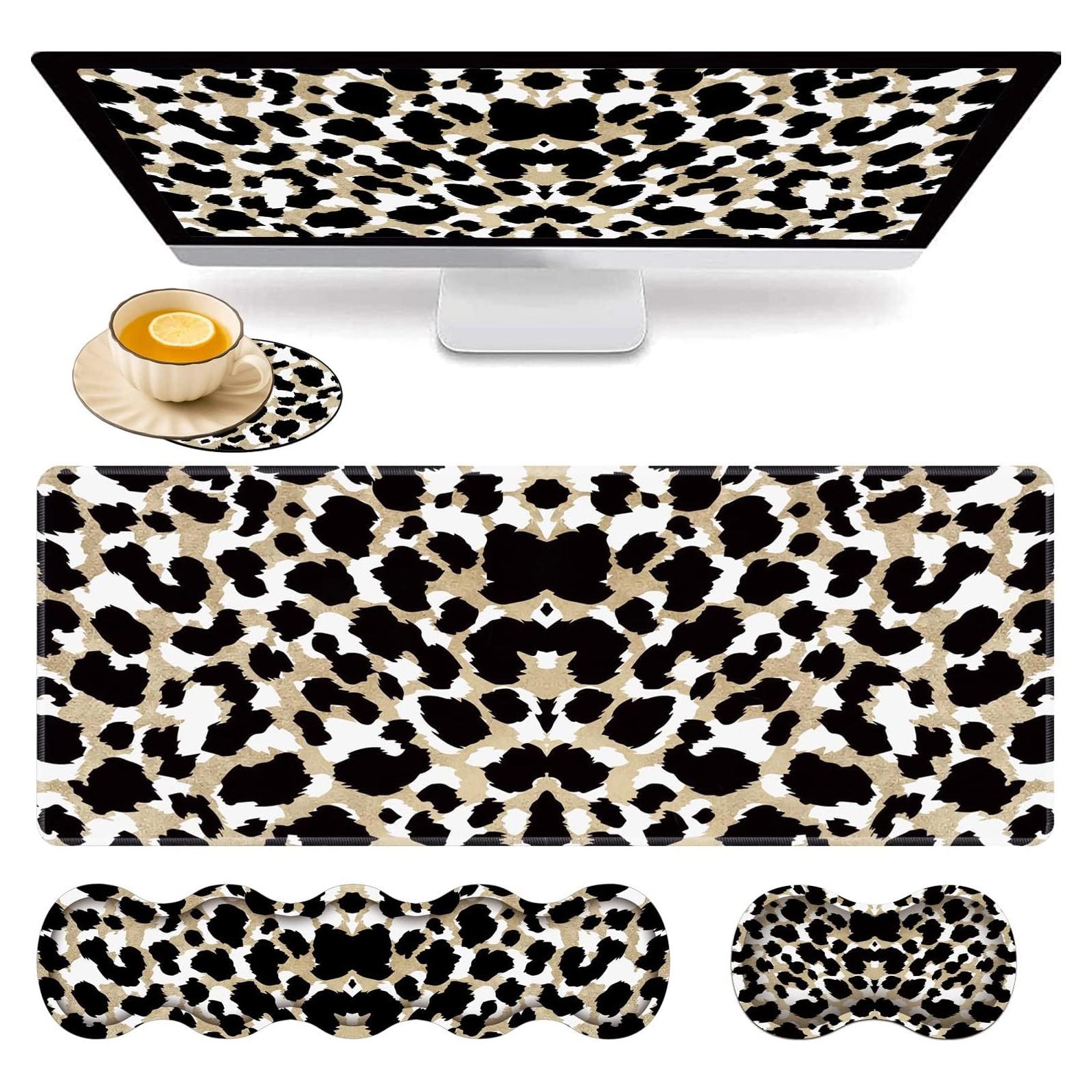 Juego de Alfombrilla de Ratón VSOJSOJKE con Reposamuñecas y Posavasos