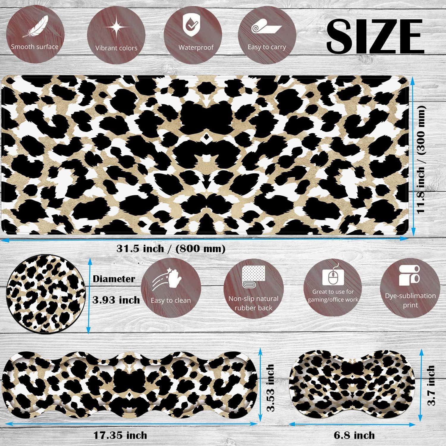 Juego de Alfombrilla de Ratón VSOJSOJKE con Reposamuñecas y Posavasos