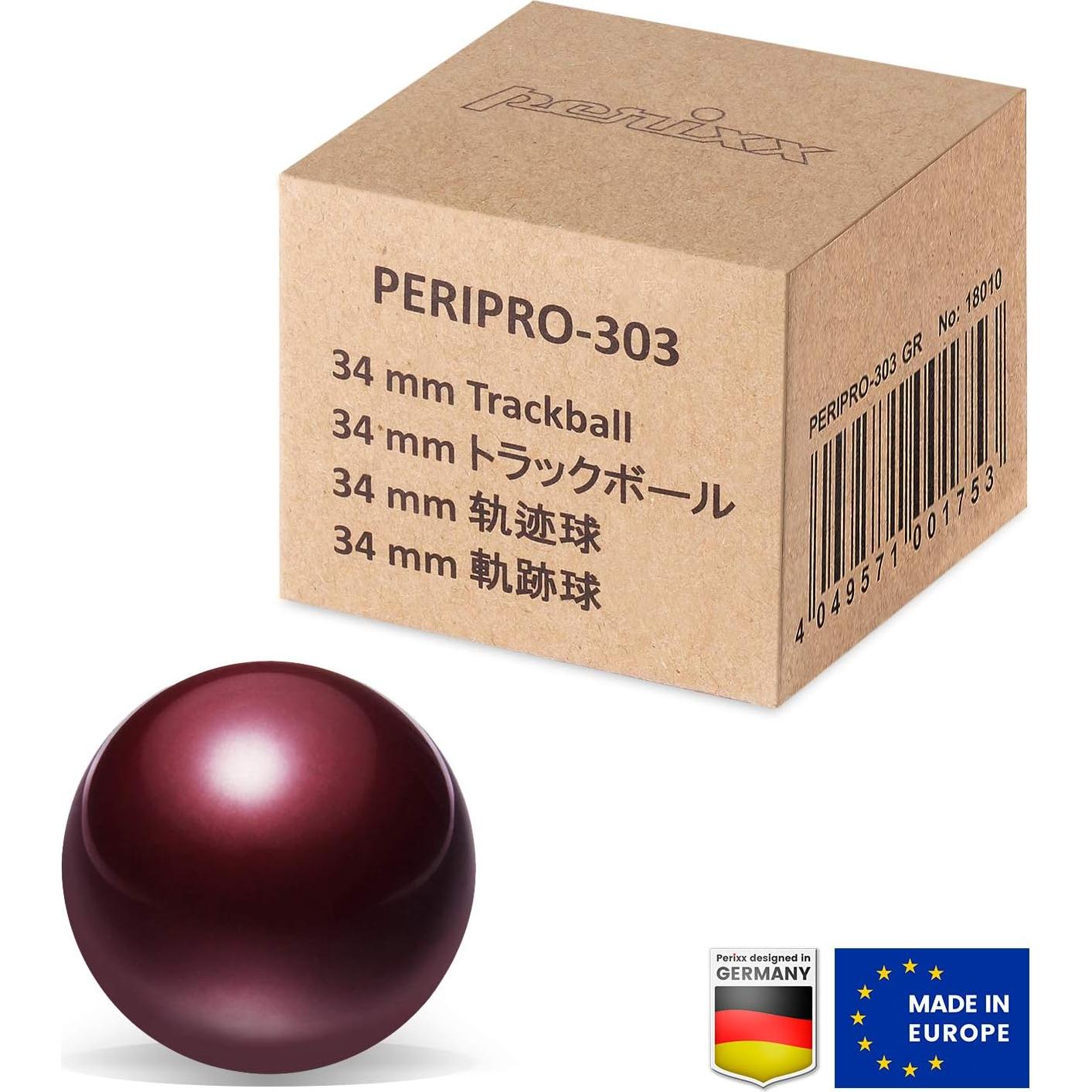 Trackball Perixx PERIPRO-303MR 34mm Rojo Mate para Mouse