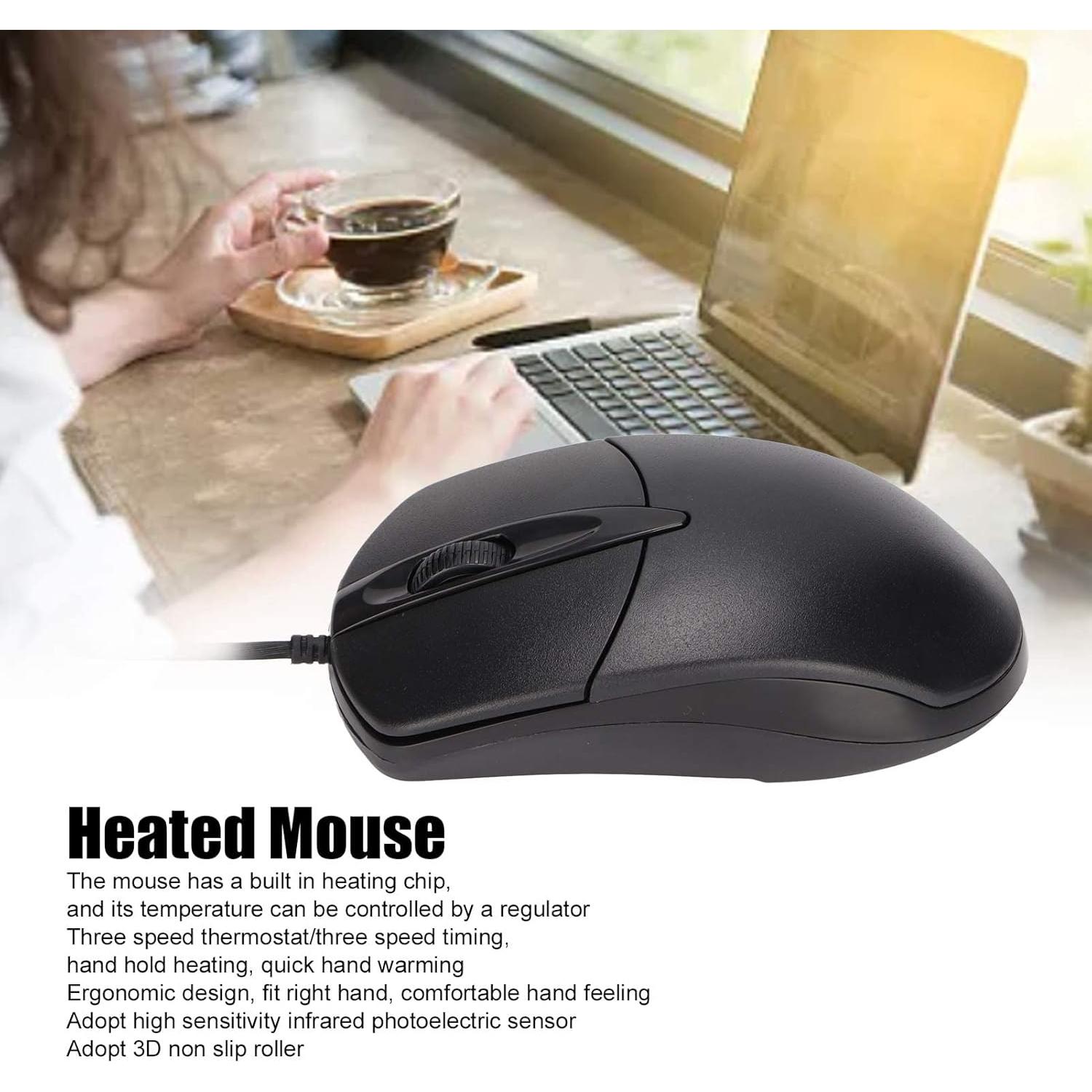 Ratón Calentado Ergonómico SUNGOOYUE 1600DPI USB Negro