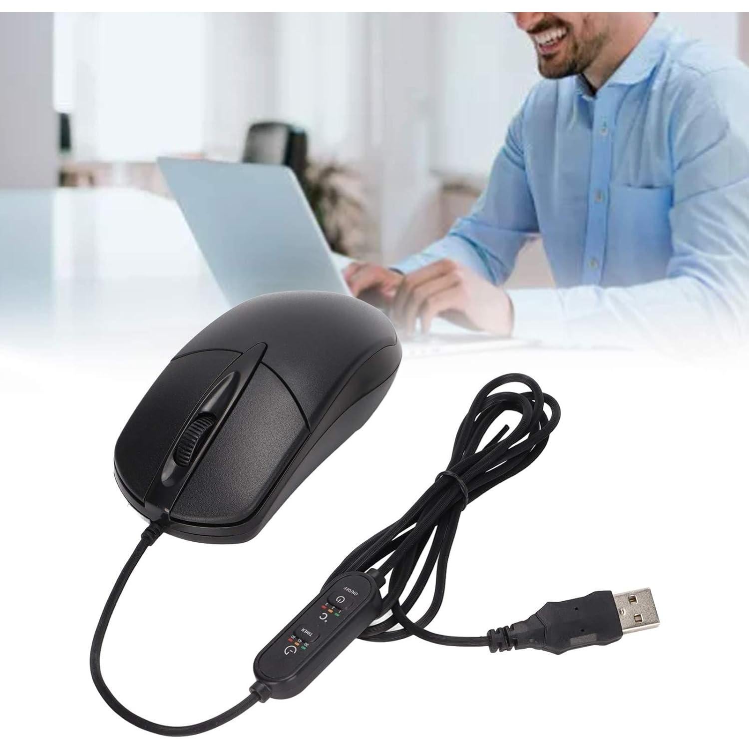 Ratón Calentado Ergonómico SUNGOOYUE 1600DPI USB Negro