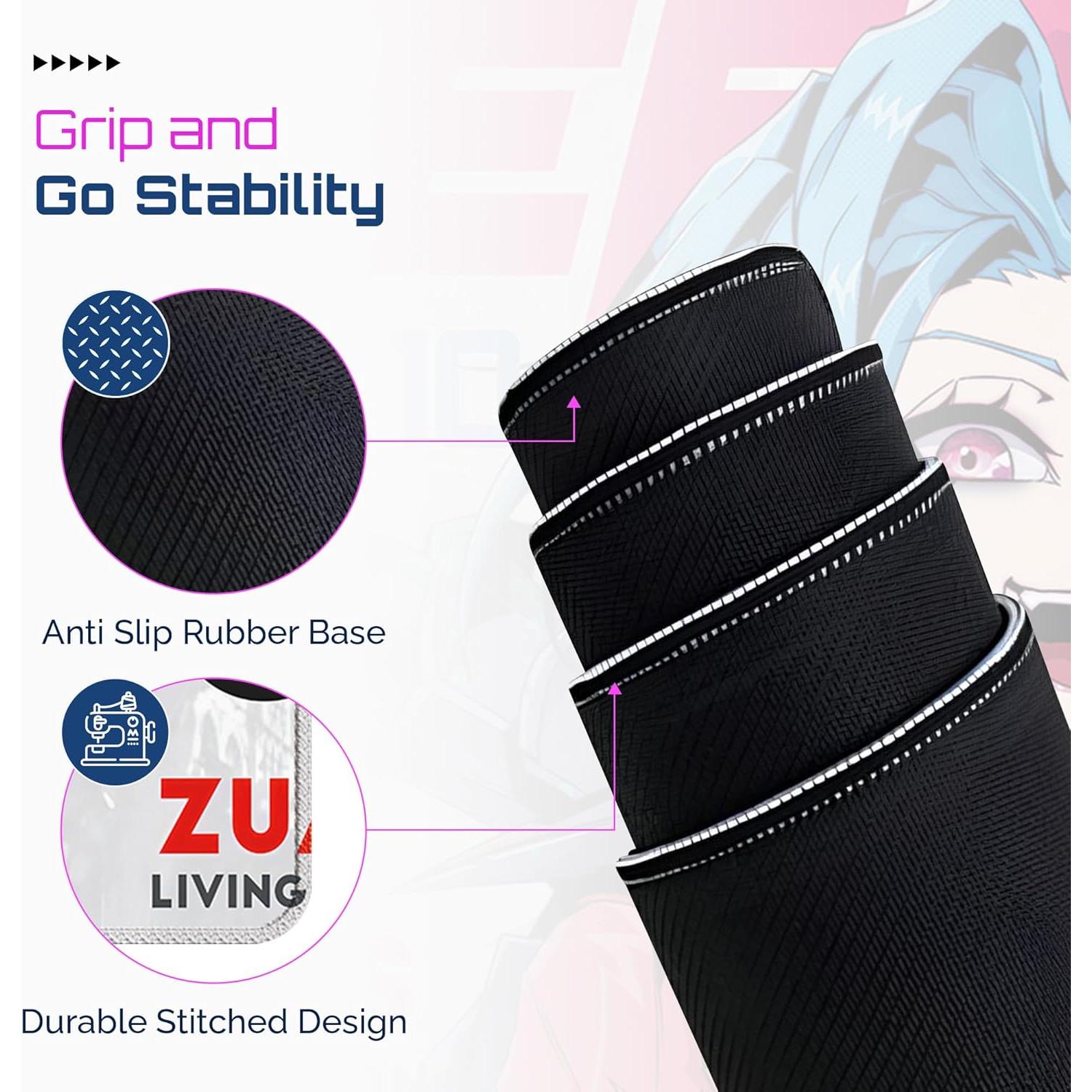 Alfombrilla de Juego XXL Greekor 80 x 30 cm Antideslizante Jinx Blanca