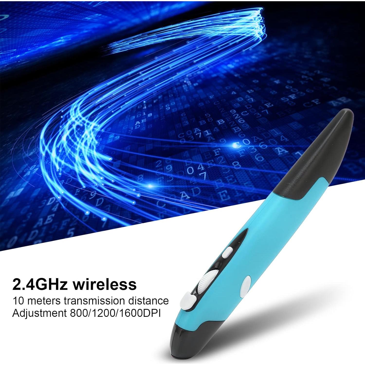 Ratón óptico inalámbrico Zyyini 2.4GHz DPI 800/1200/1600 azul