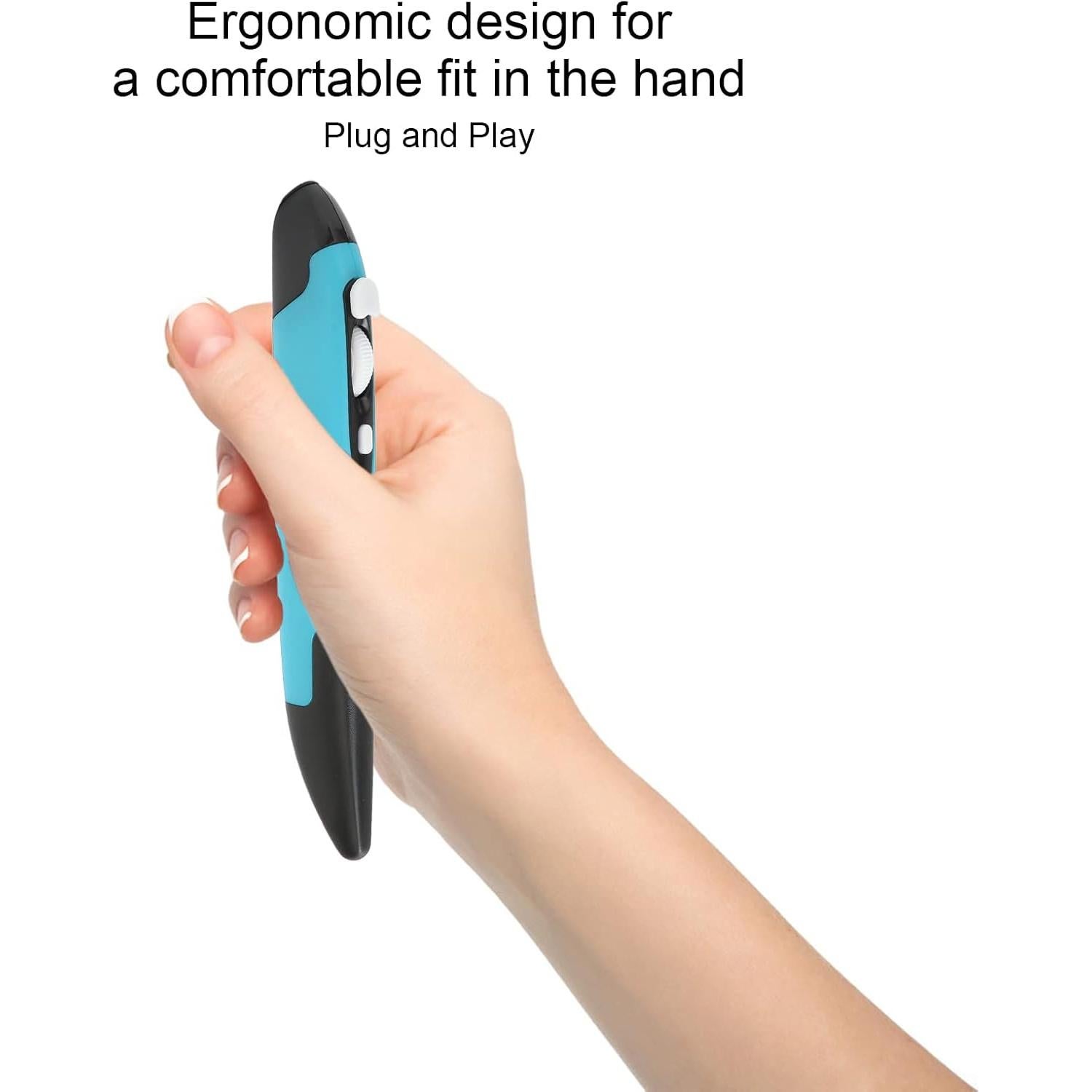 Ratón óptico inalámbrico Zyyini 2.4GHz DPI 800/1200/1600 azul