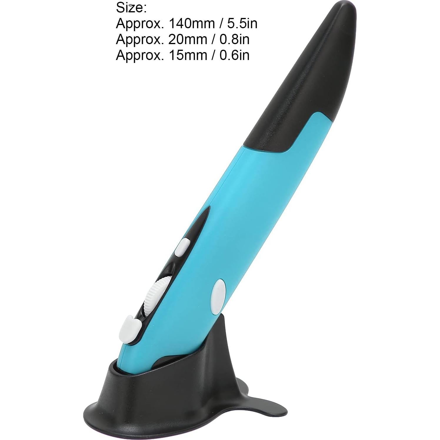 Ratón óptico inalámbrico Zyyini 2.4GHz DPI 800/1200/1600 azul